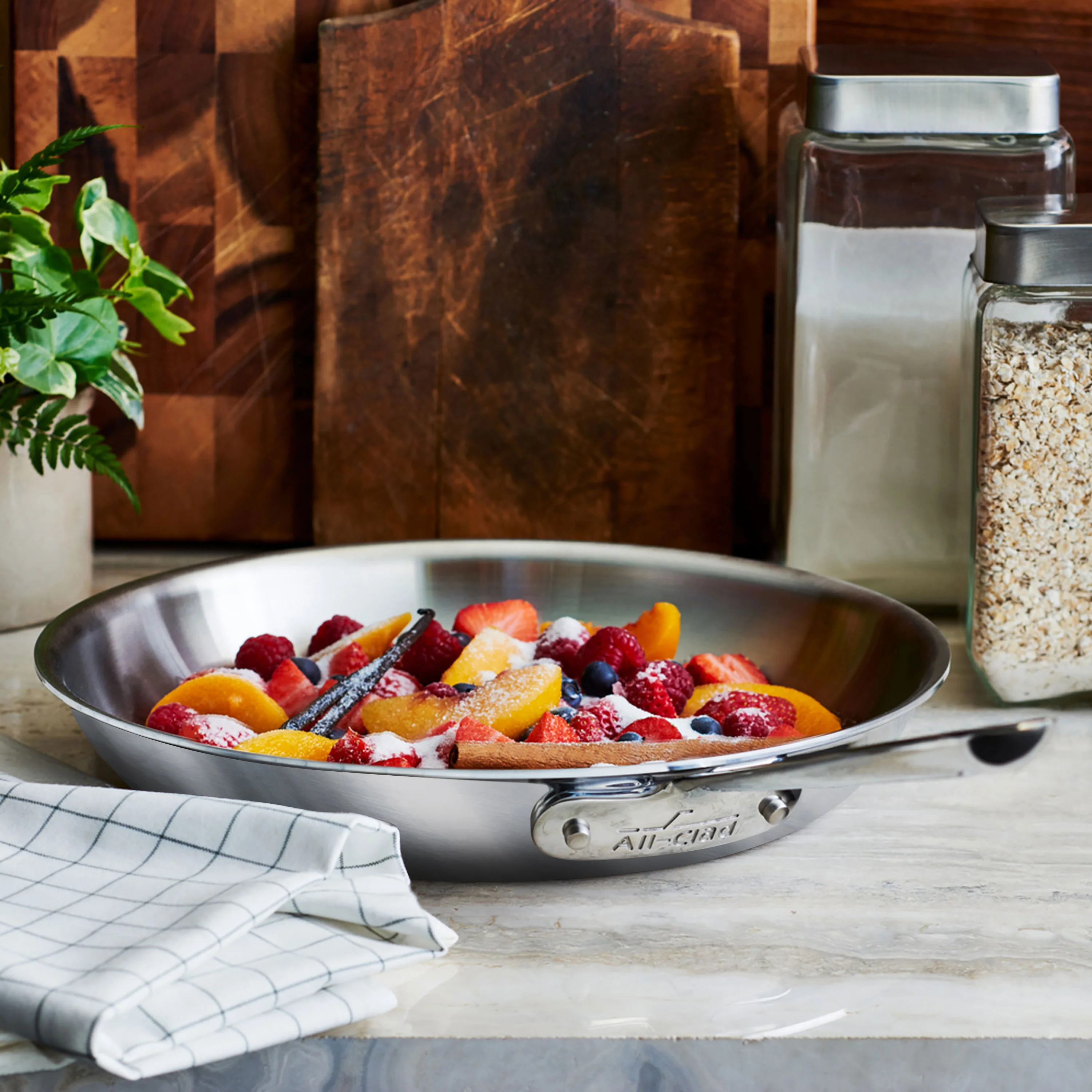 All-Clad d5 Brushed Stainless 12" Fry Pan - Image 3