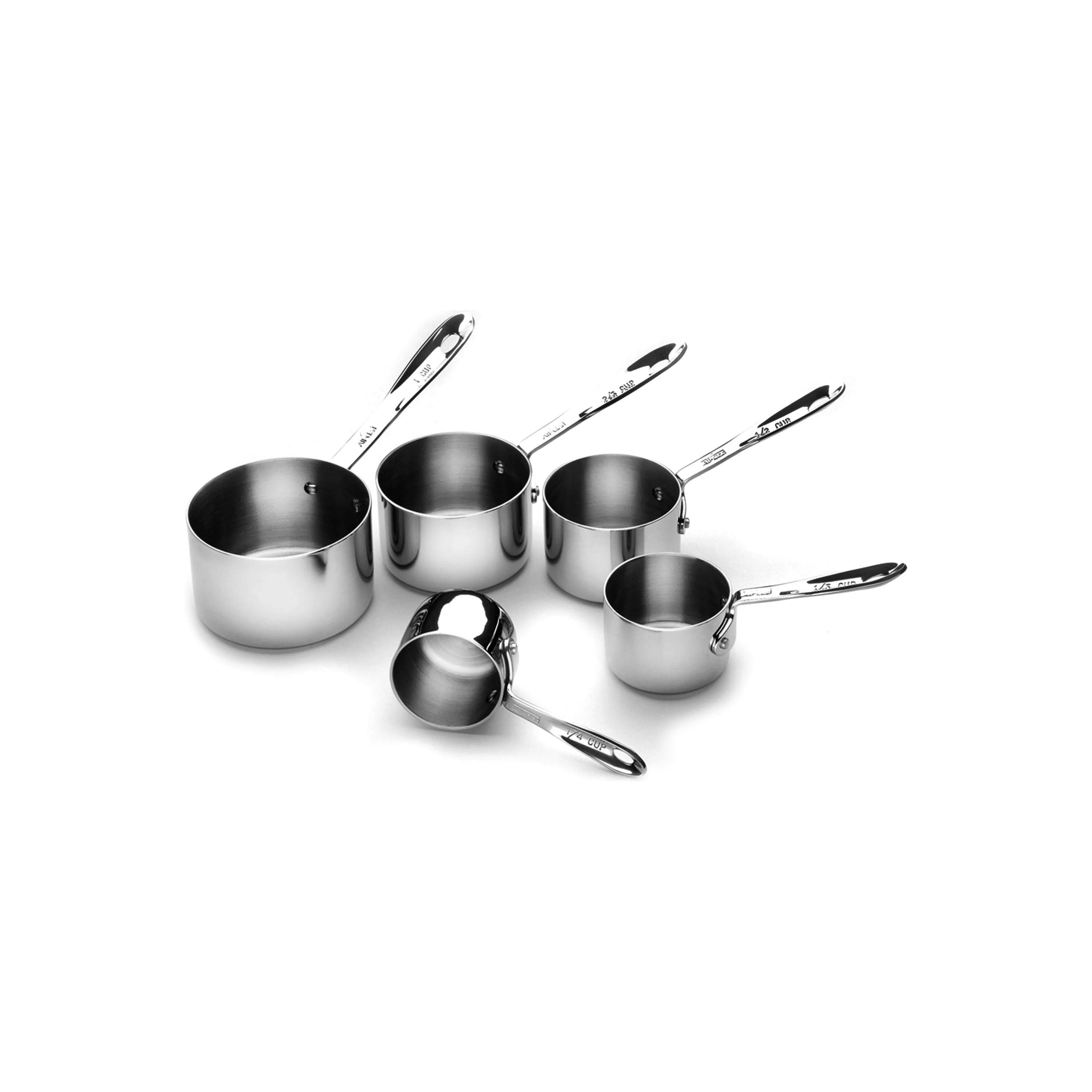All-Clad 5 Piece Stainless Steel Measuring Cup Set - Image 7