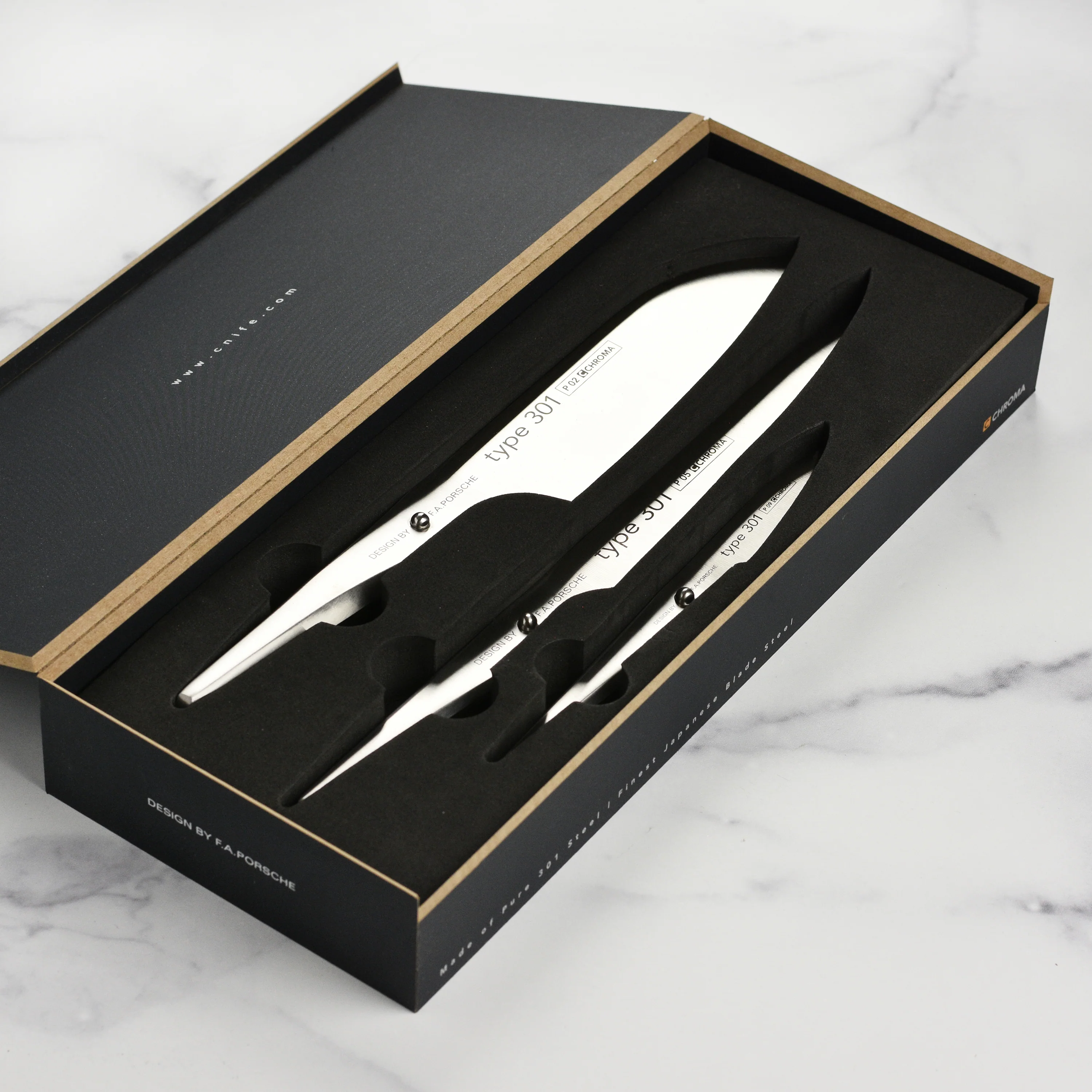 Chroma Type 301 3 Piece Starter Knife Set - Image 3