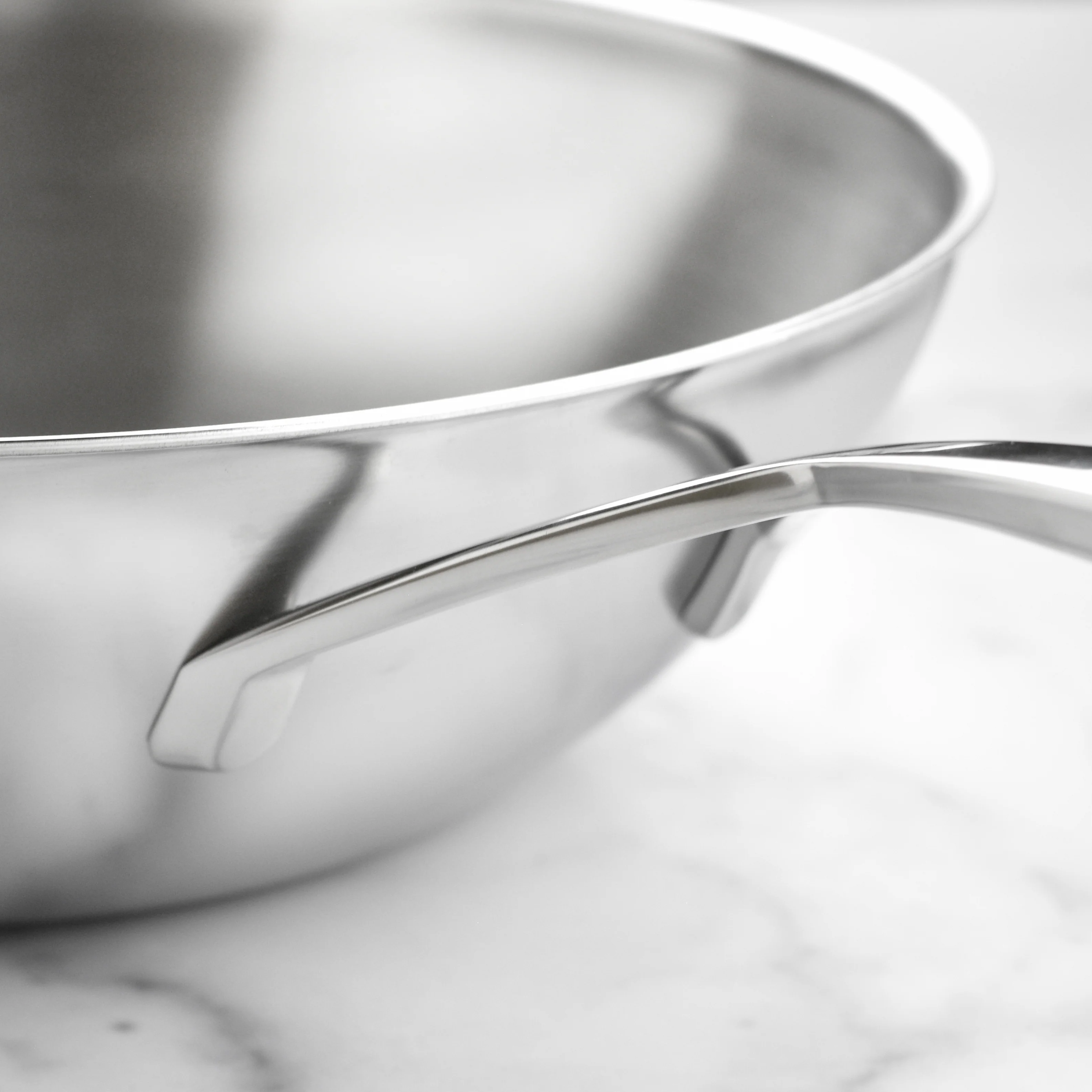 Demeyere 5-Plus 11.8" Stainless Steel Flat Bottom Wok - Image 3