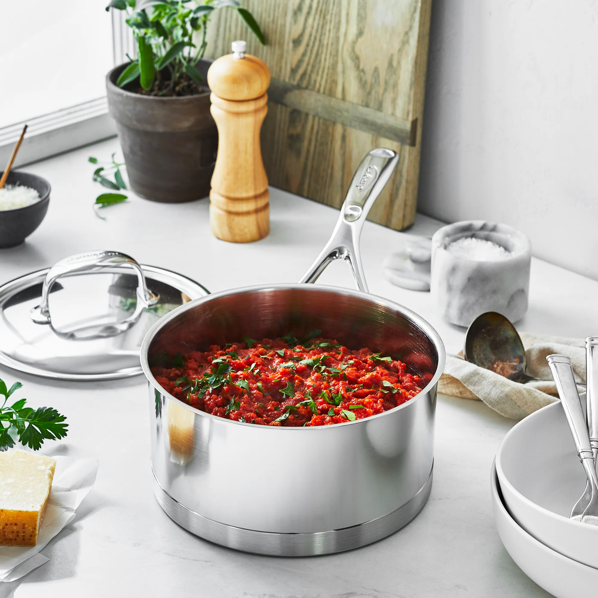 Demeyere Atlantis 3.2-quart Stainless Steel Saucepan - Image 2