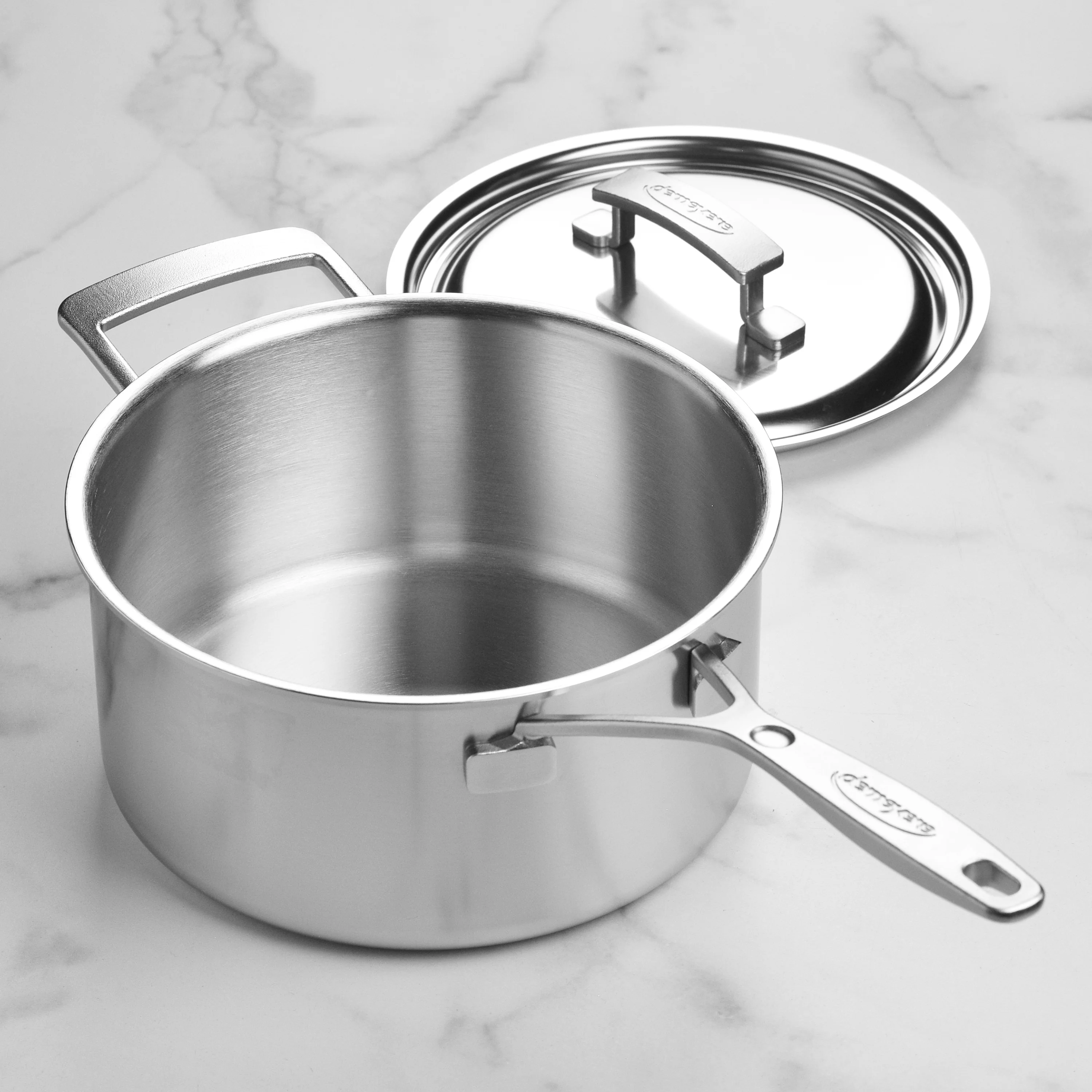 Demeyere Industry5 4-quart Stainless Steel Saucepan - Image 4