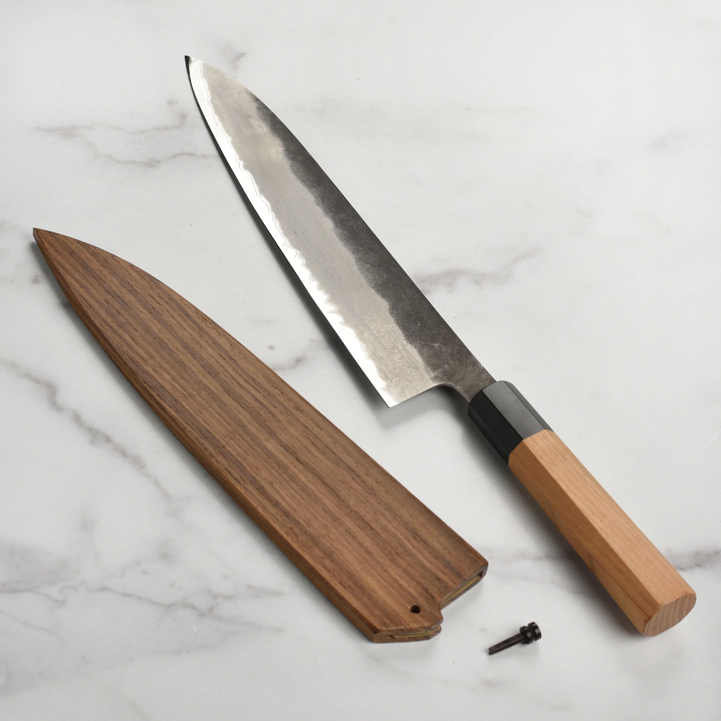 Enso Hand-Forged Aogami Super 9.5" Gyuto with Saya - Image 6