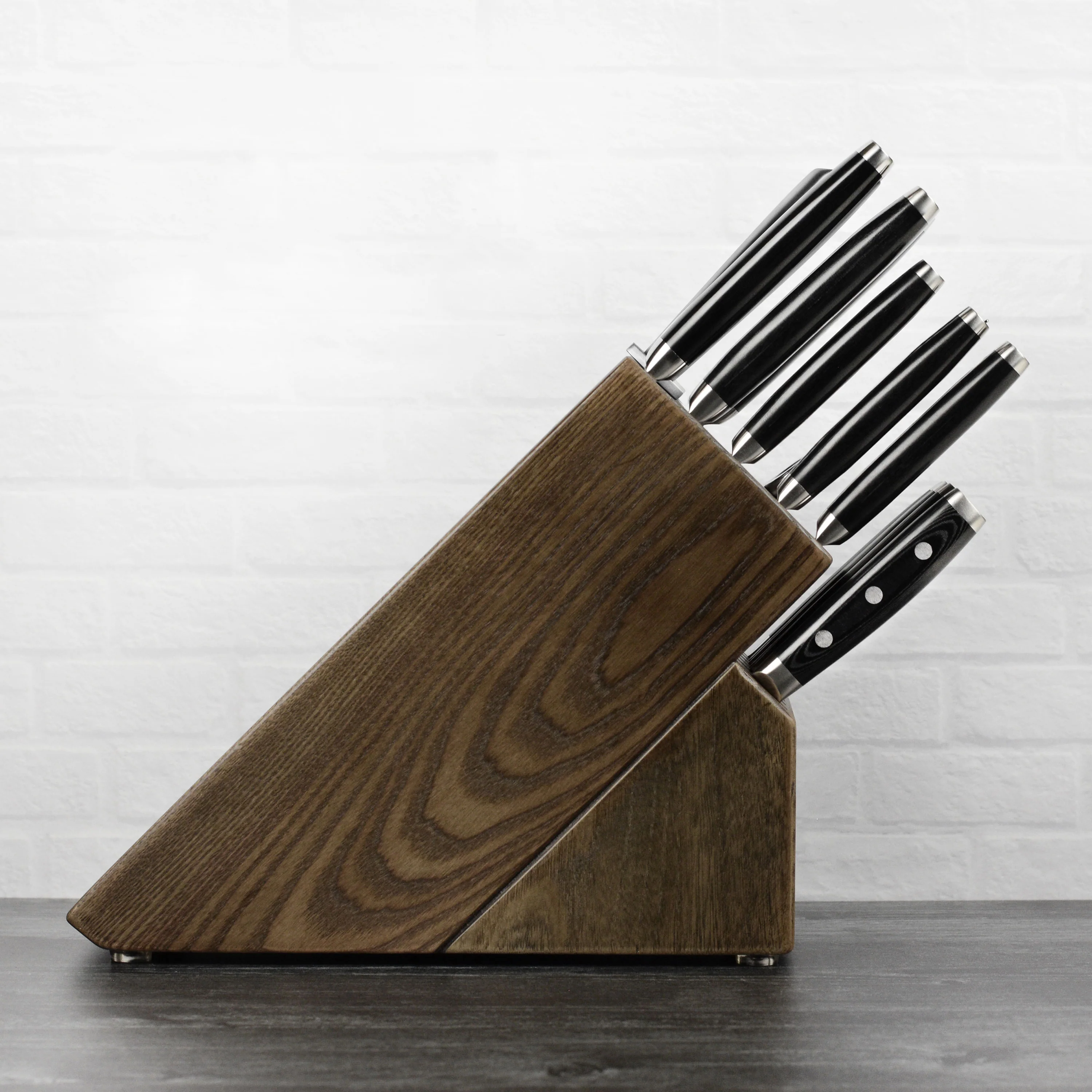 Enso HD 16 Piece Dark Ash Knife Block Set - Image 7