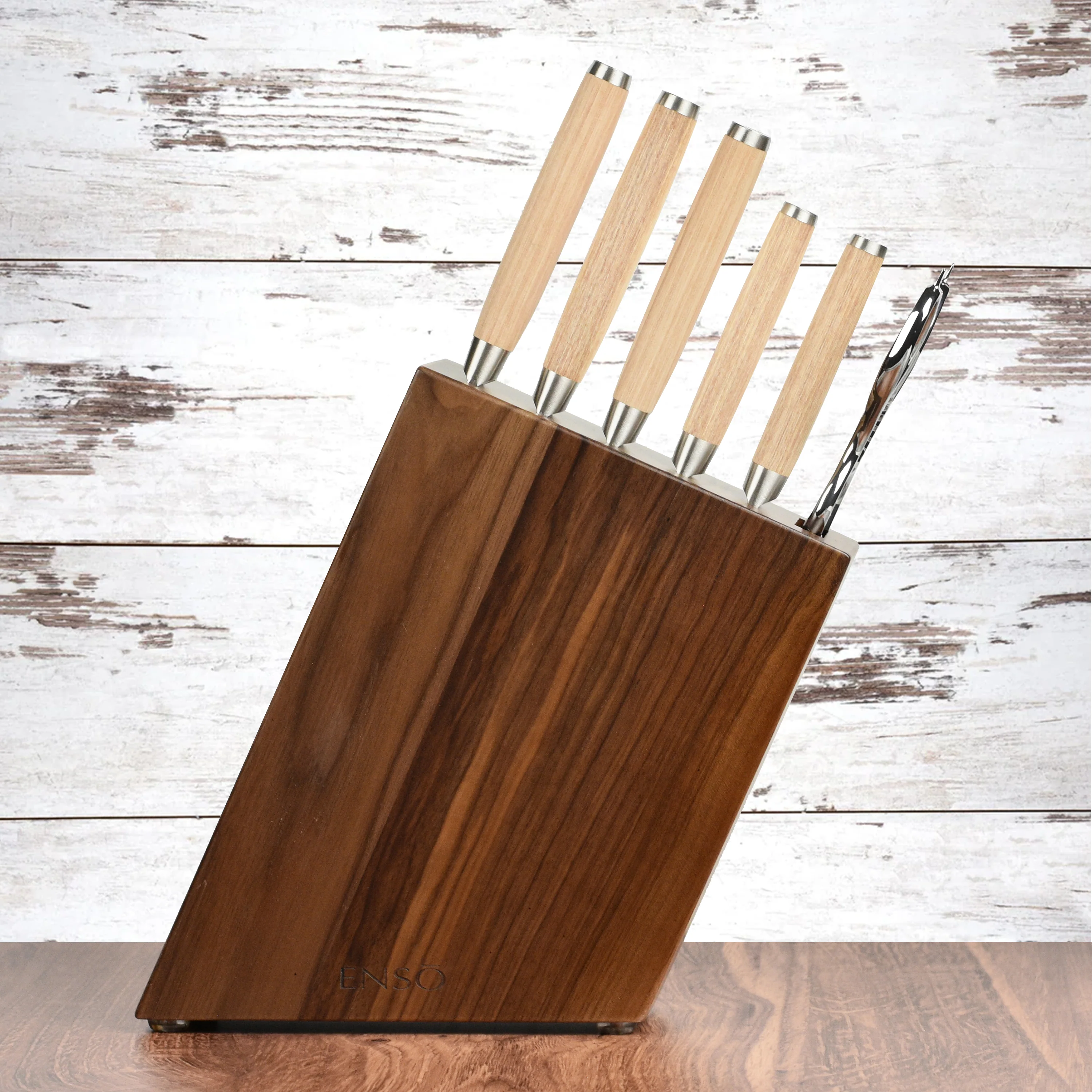 Enso 6 Slot Walnut Knife Block - Image 2
