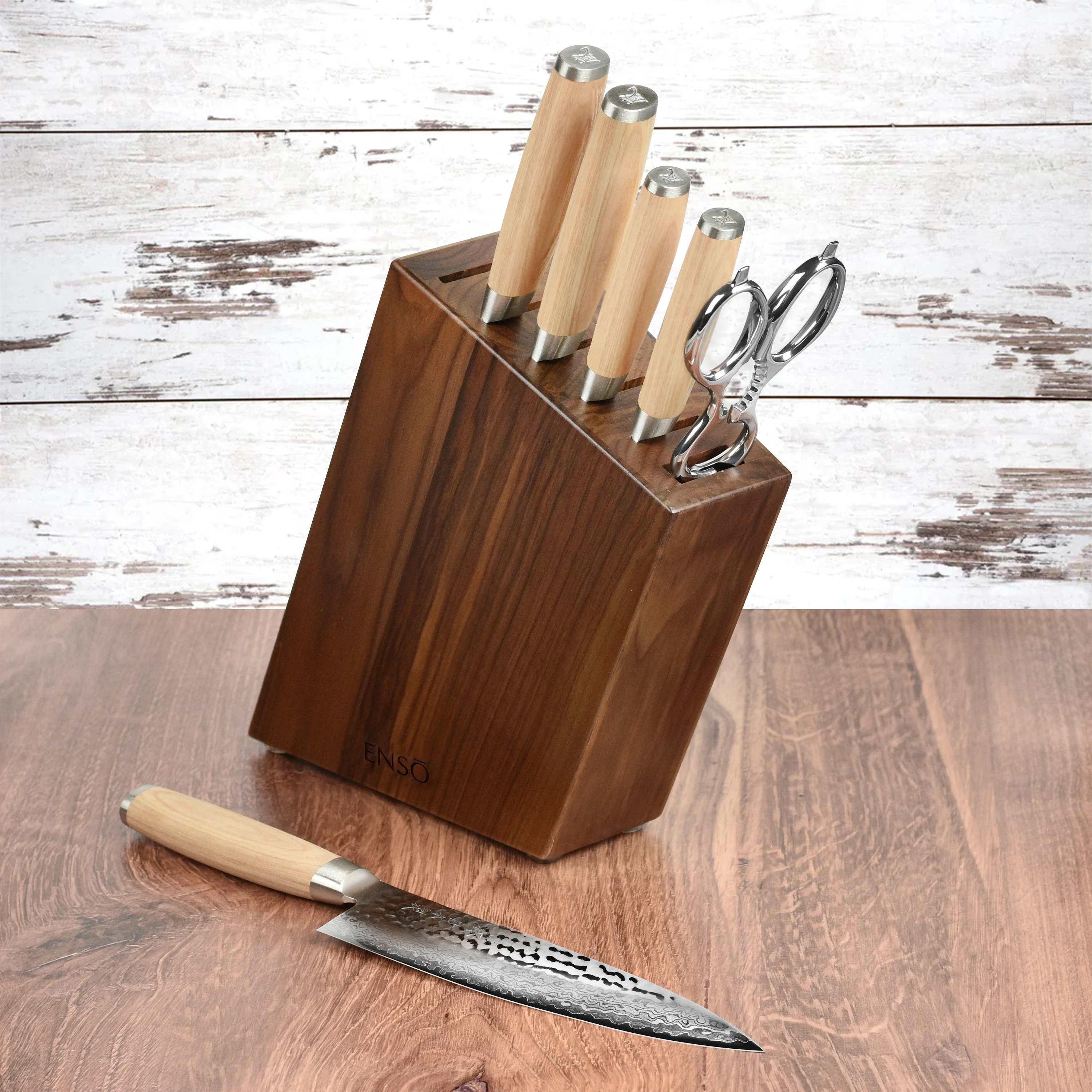 Enso 6 Slot Walnut Knife Block - Image 6