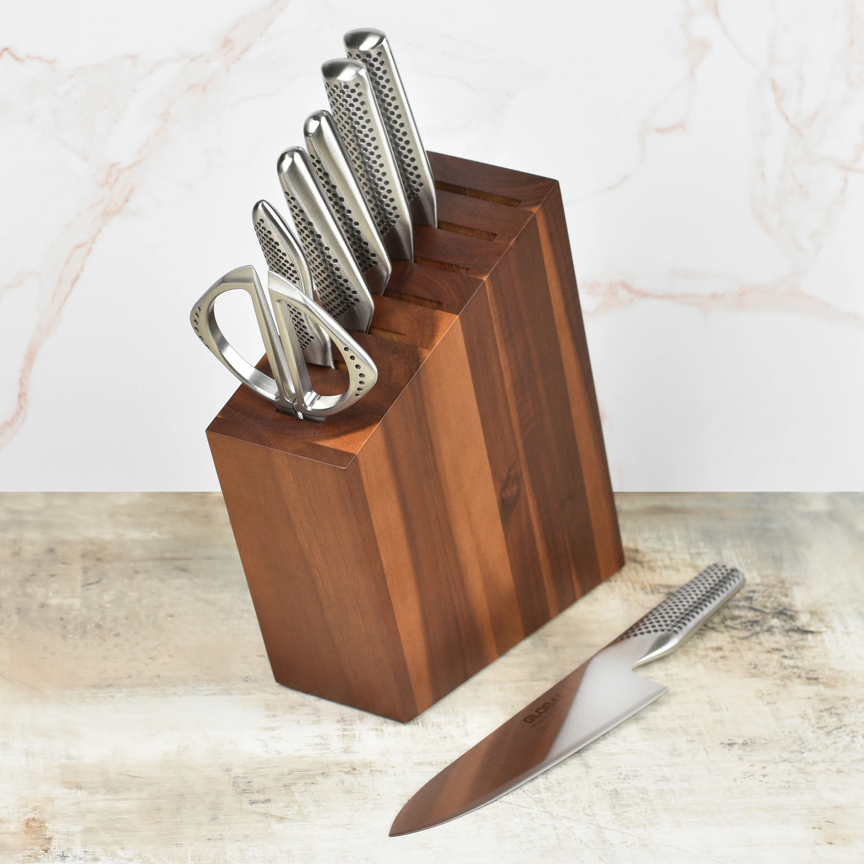 Global 8 Piece Acacia Knife Block Set - Image 3