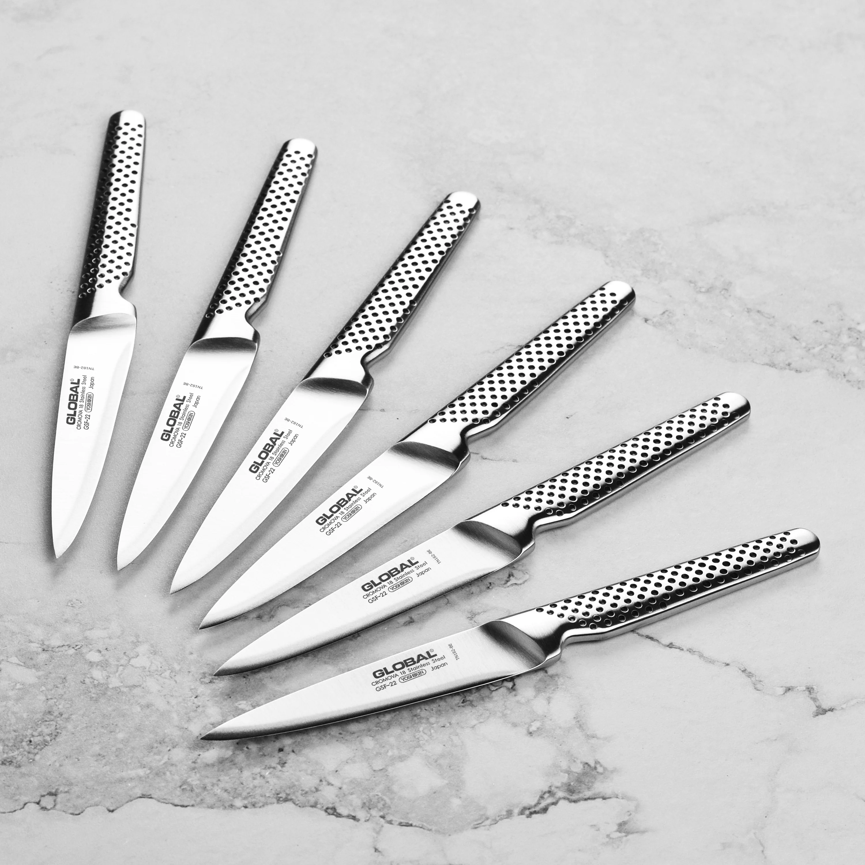 Global 6 Piece Fine Edge Steak Knife Set with Case - Image 2