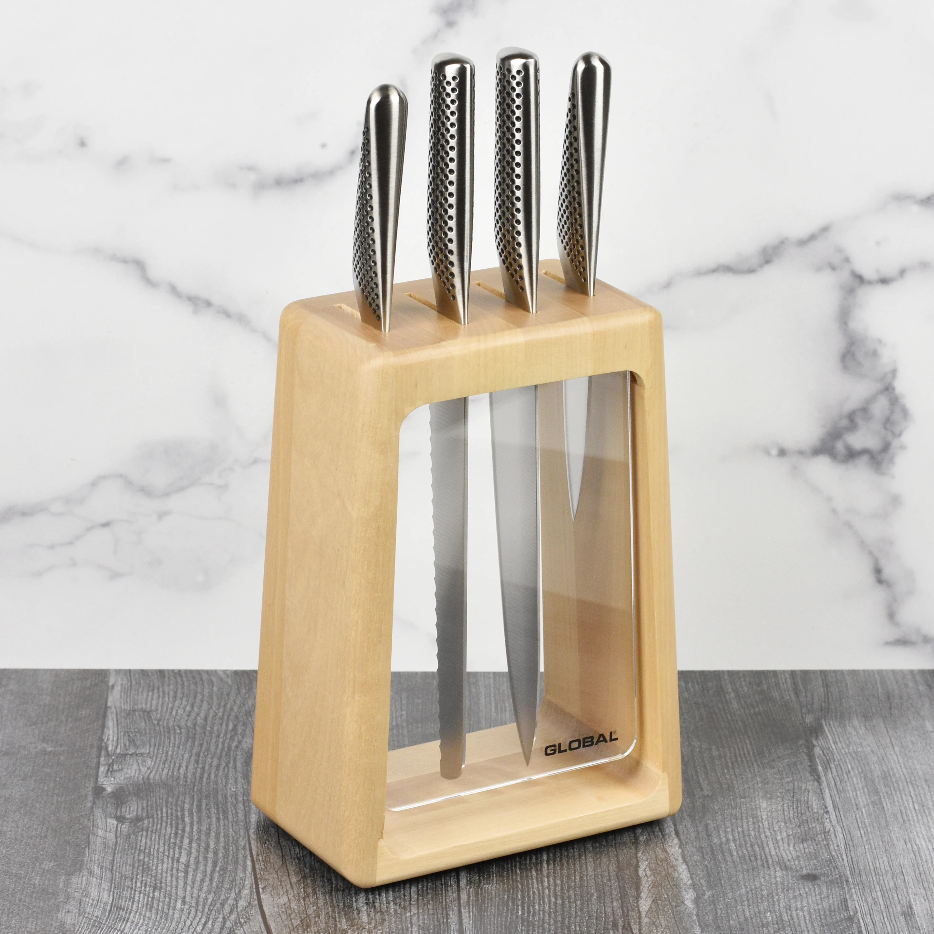 Global Hashira 5 Piece Knife Block Set - Image 3