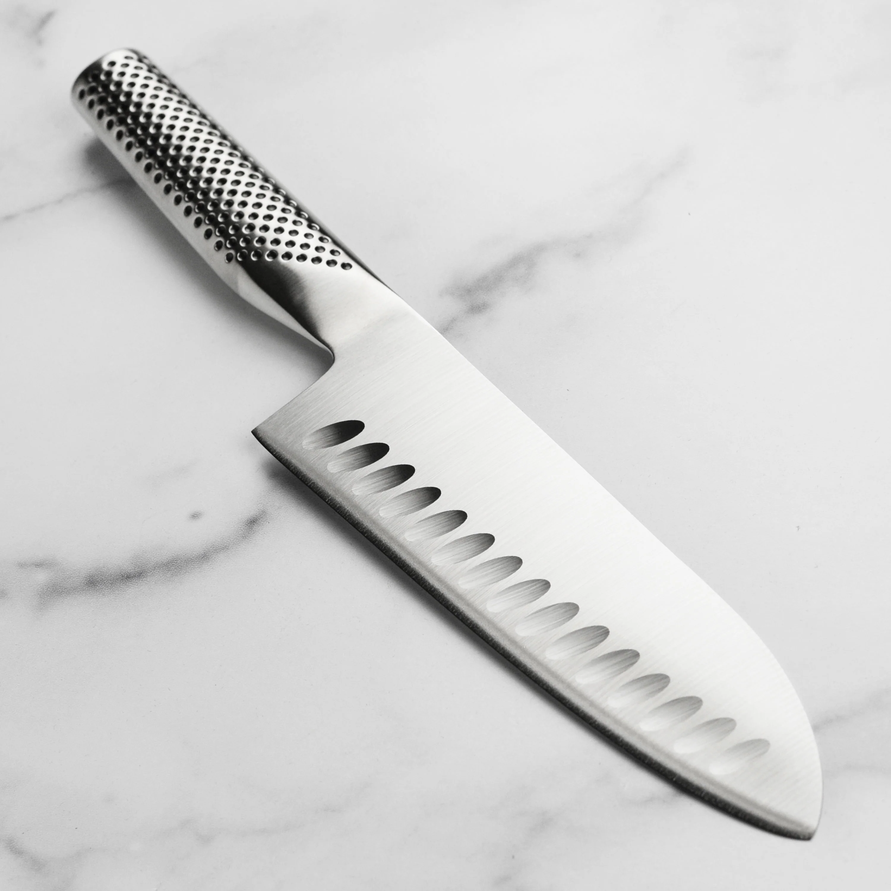Global 7" Hollow Edge Santoku Knife - Image 5