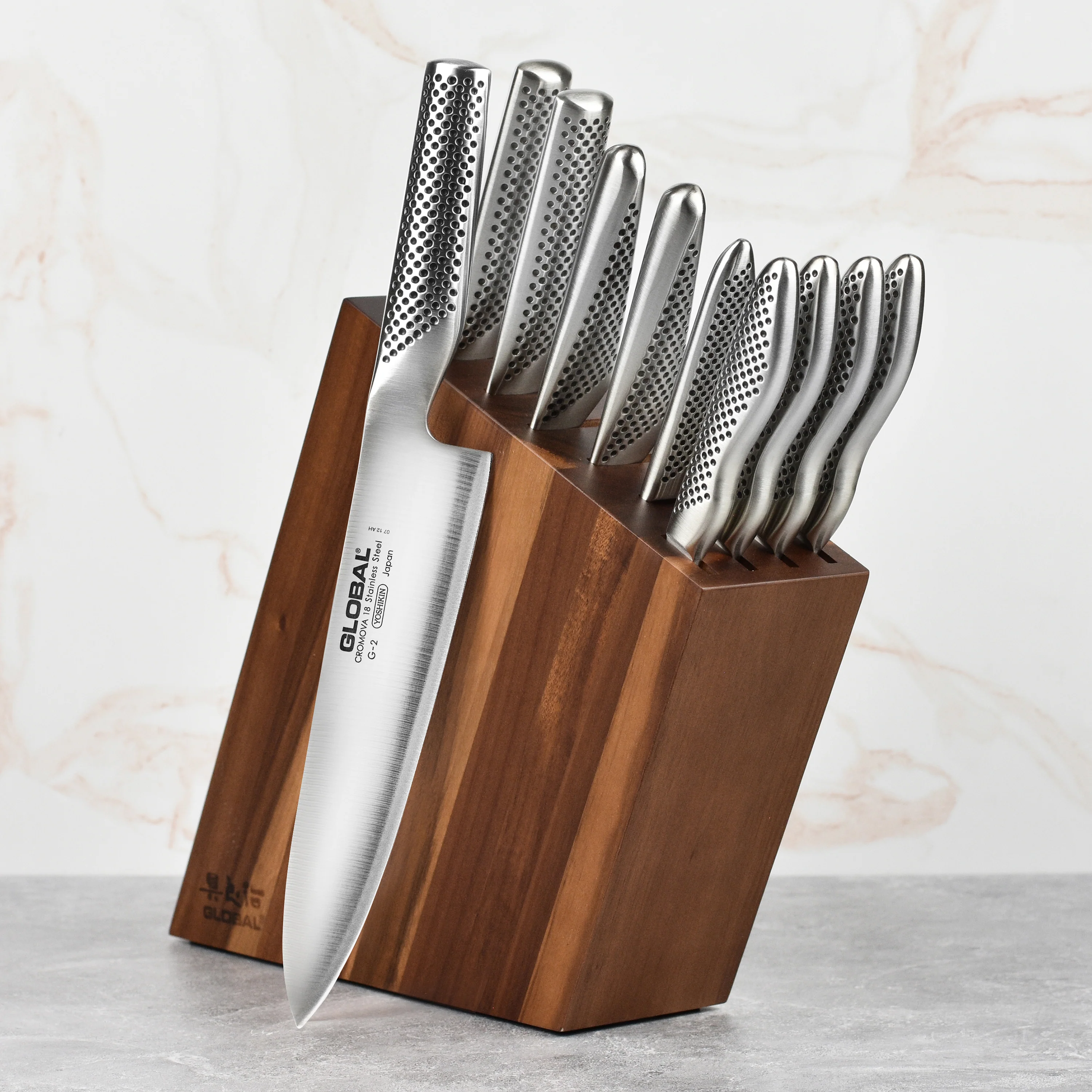 Global 11 Piece Akari Knife Block Set