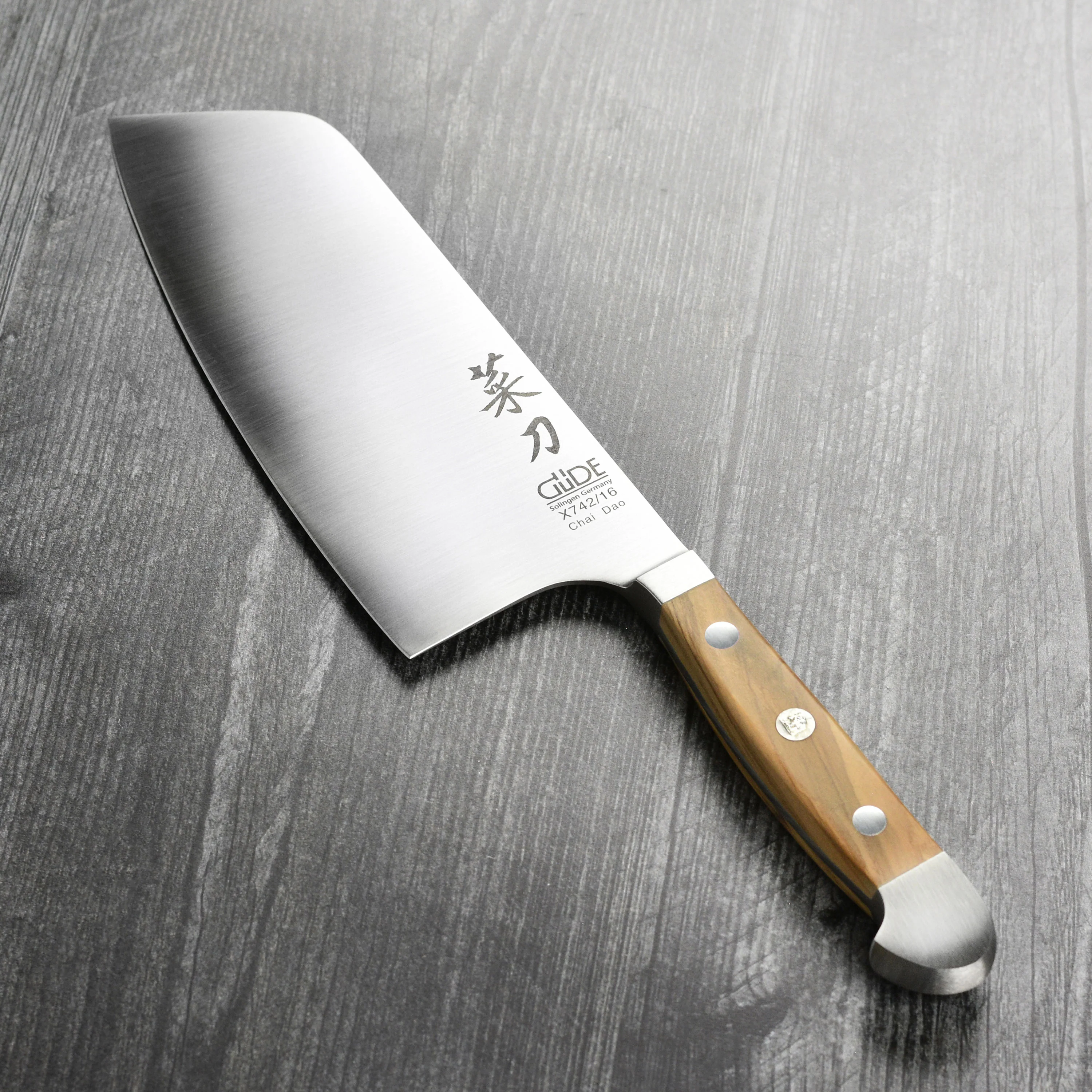 Gude Alpha Olive 6" Chai Dao with Sheath - Image 7