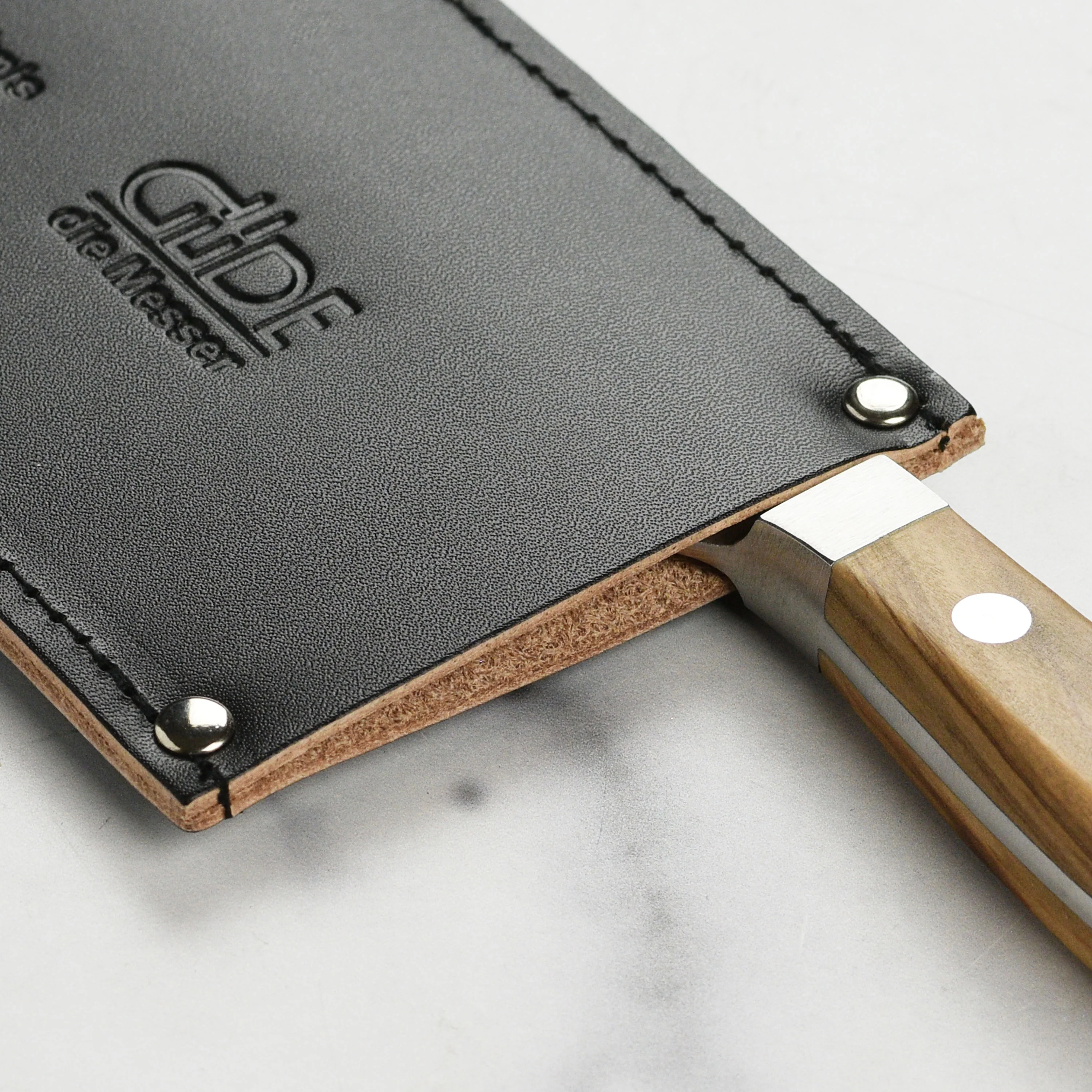 Gude Alpha Olive 6" Chai Dao with Sheath - Image 9