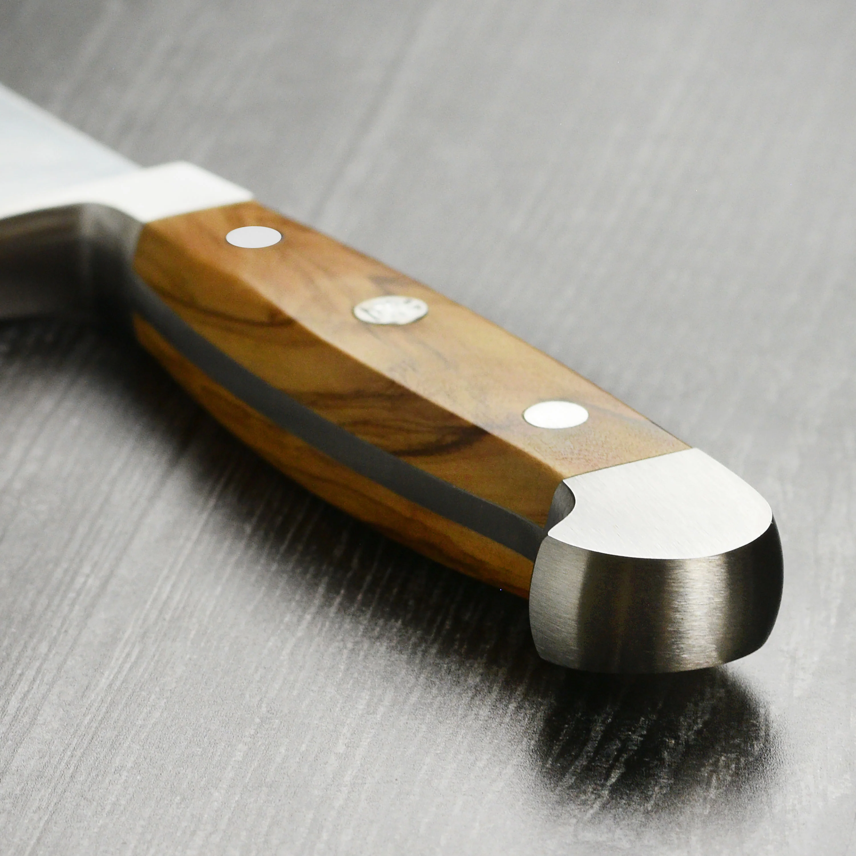 Franz Gude 12.6" Large Bread Knife with Olive Wood Handle, Left-Handed - Image 2