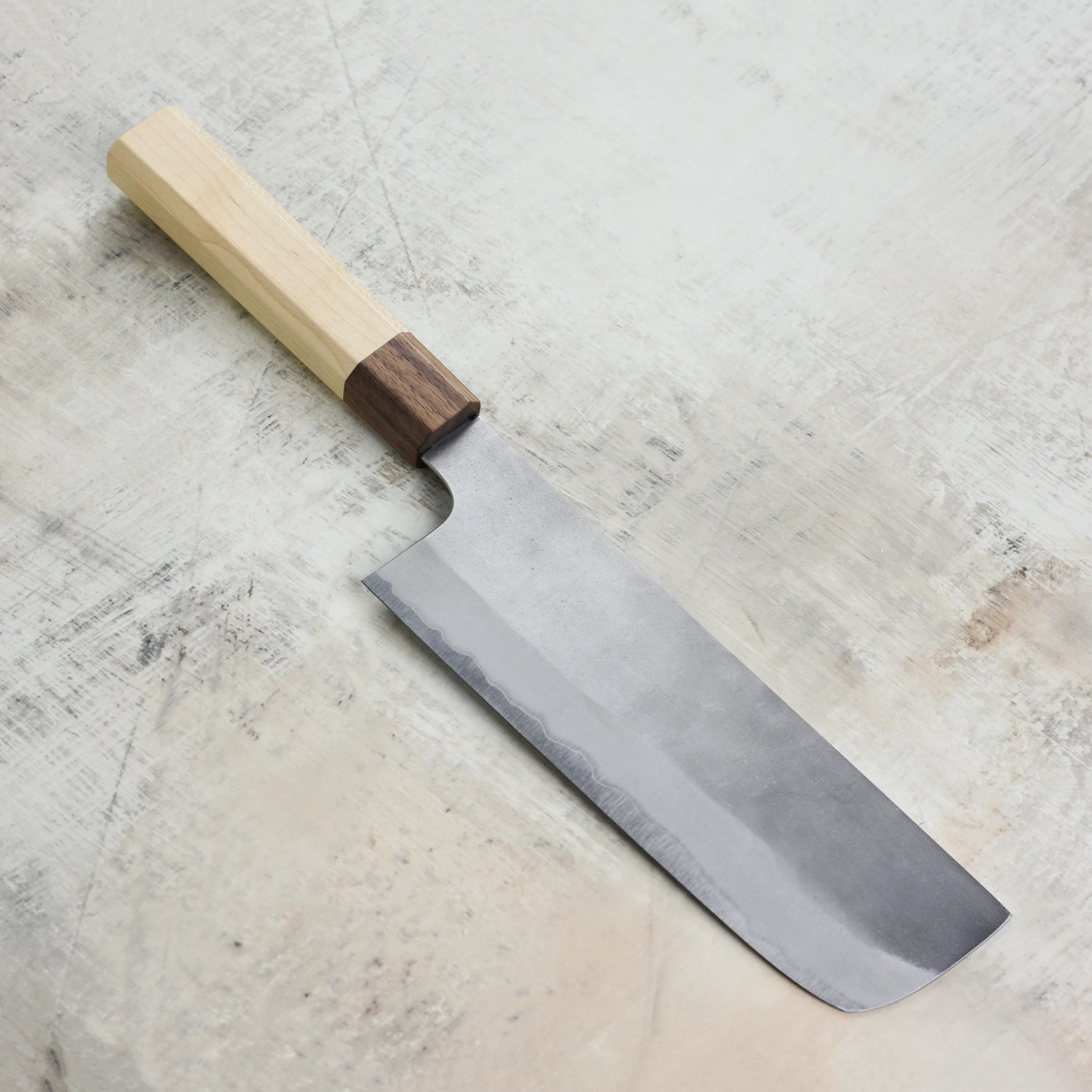 Hatono Aogami Super Kurouchi Stainless Clad 6.7" Tall Nakiri - Image 6