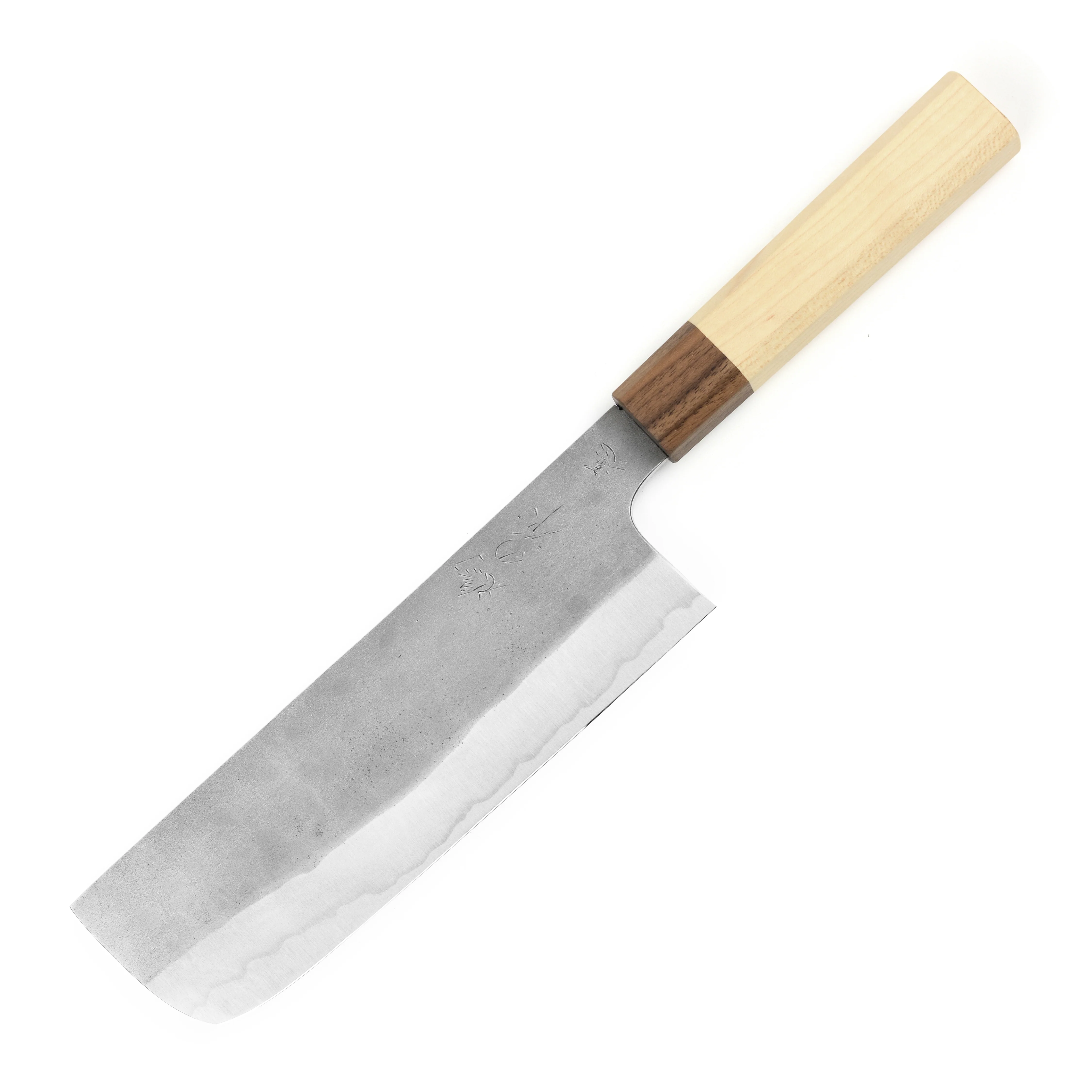 Hatono Aogami Super Kurouchi Stainless Clad 6.7" Tall Nakiri - Image 9