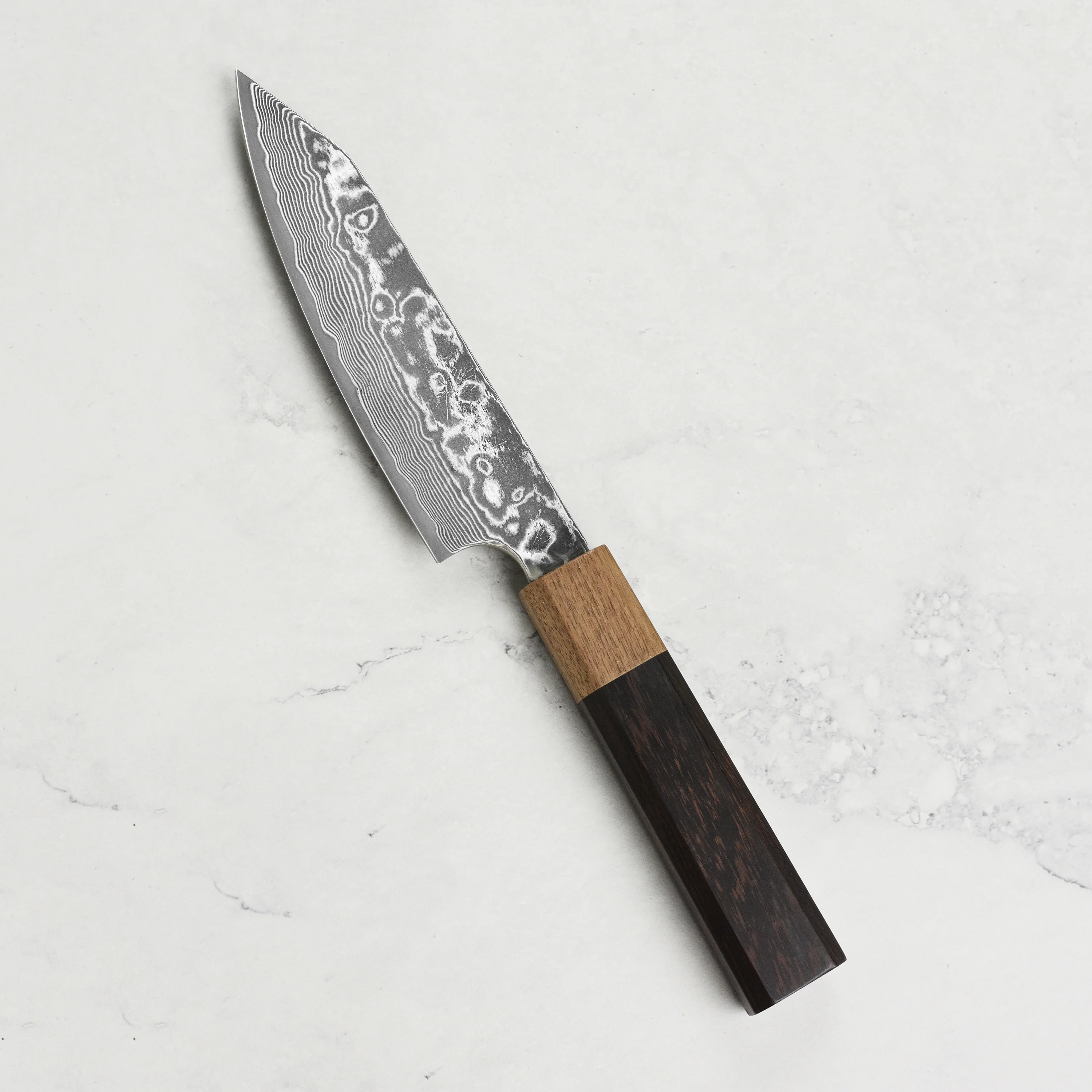 Hatono SG2 Kurozome Damascus 5.3" Kiritsuke Petty - Image 5