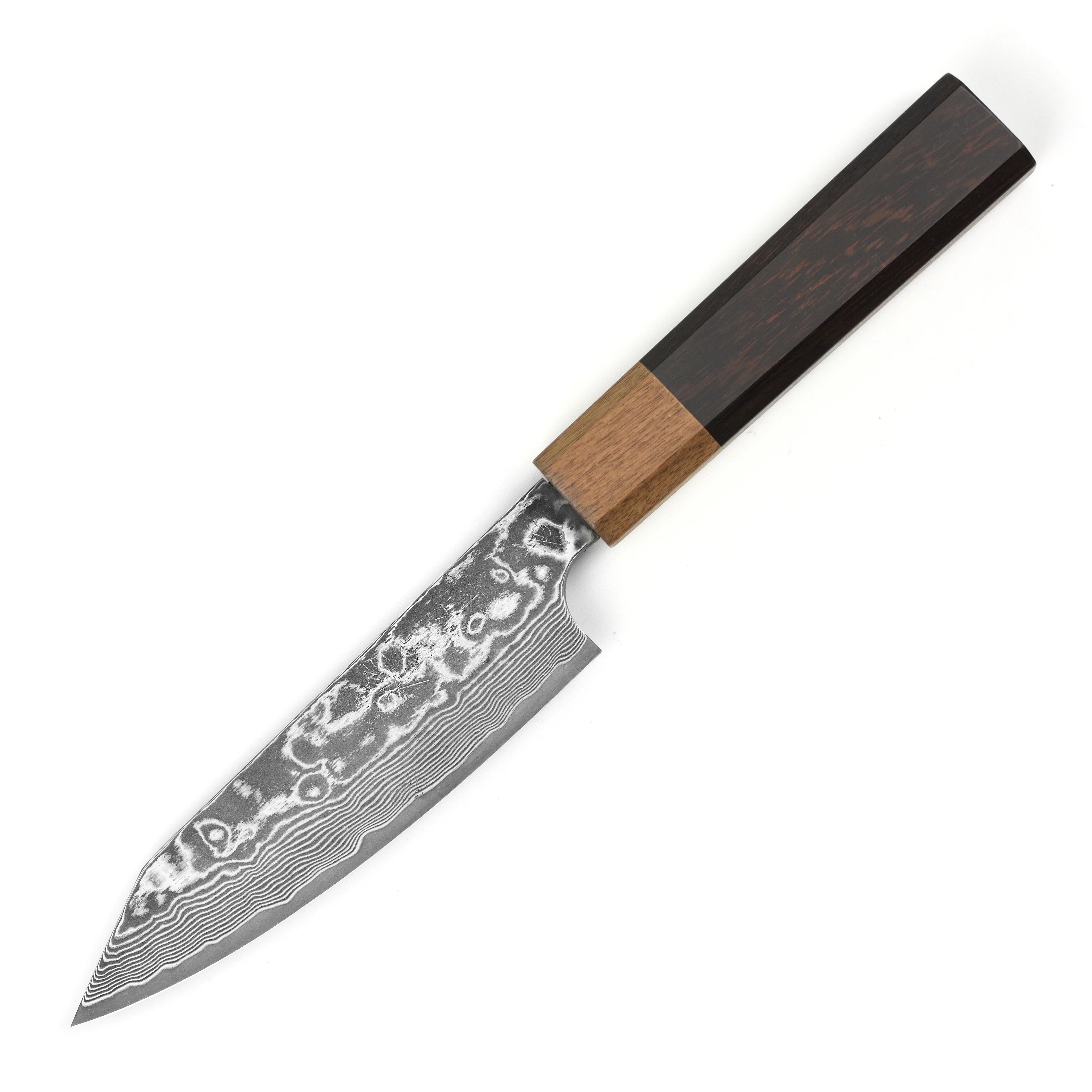 Hatono SG2 Kurozome Damascus 5.3" Kiritsuke Petty - Image 7