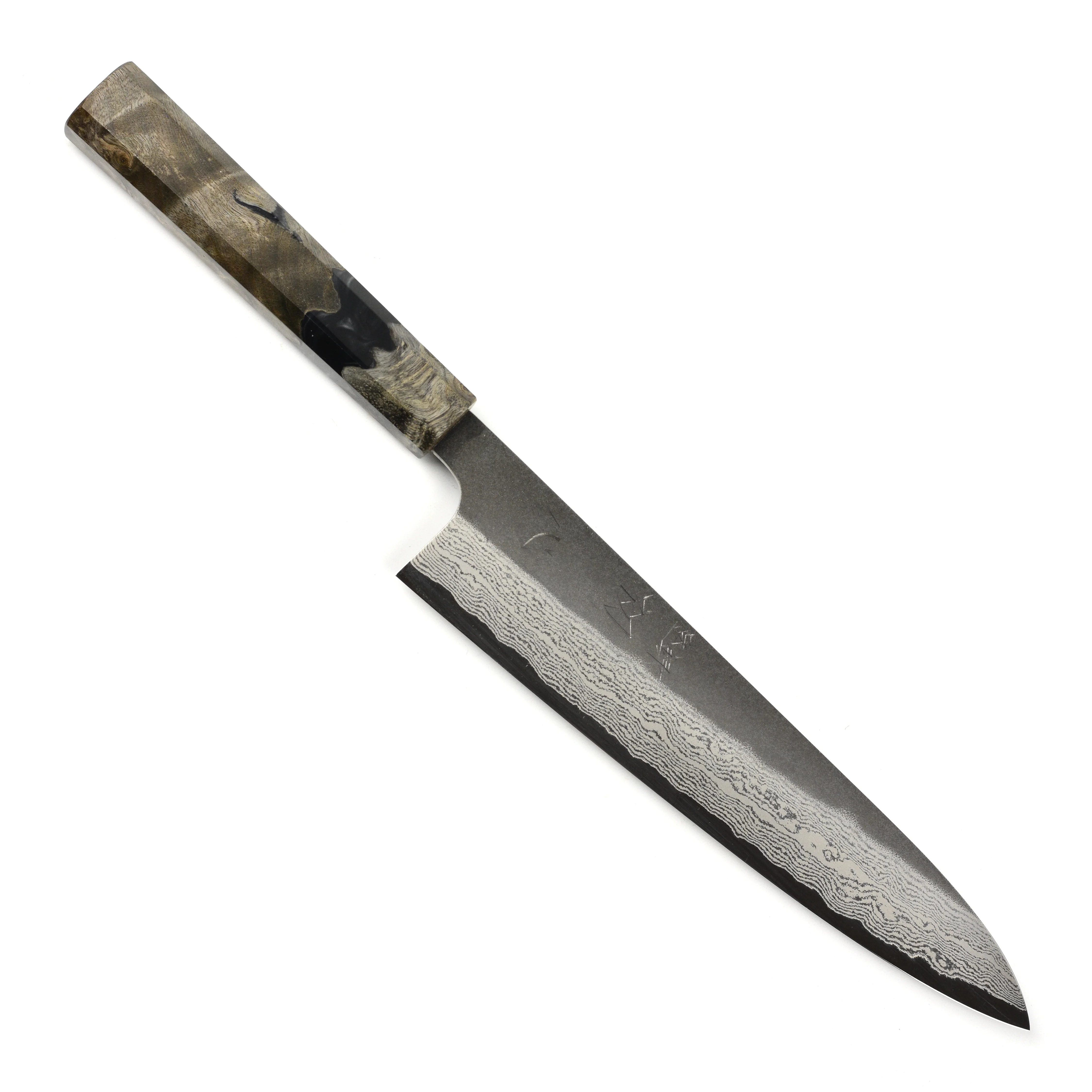 Hatsukokoro Atelier Kurouchi Damascus 8.25" Gyuto - Image 9