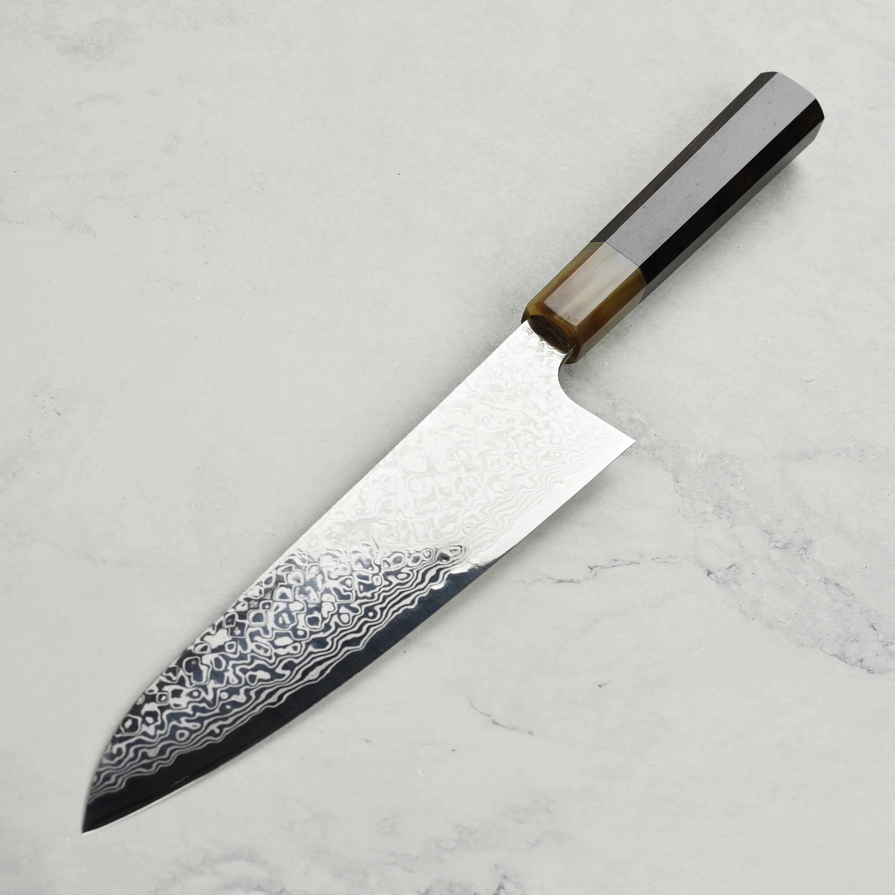 Hatsukokoro x Yauji Ginga34 Damascus 8.25" Gyuto - Image 6