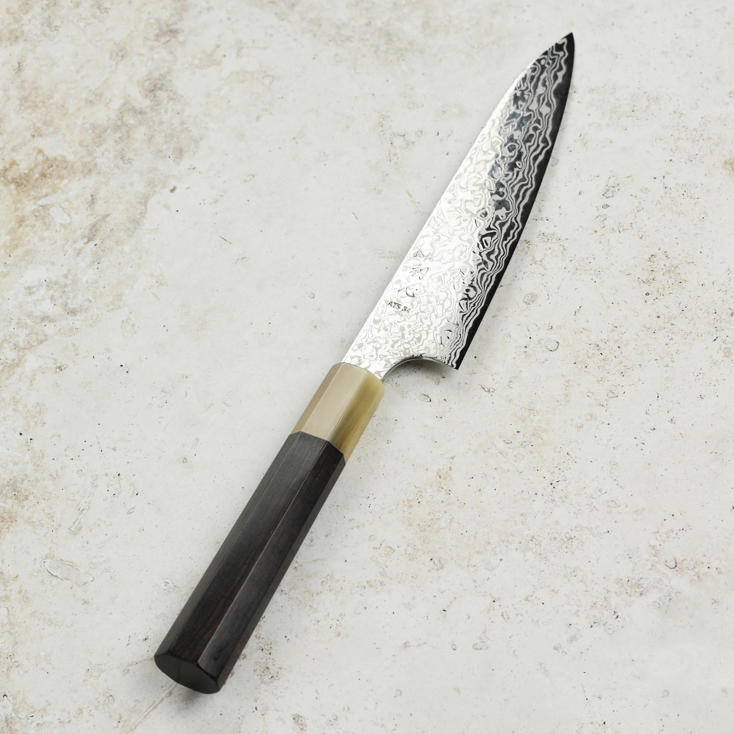 Hatsukokoro x Yauji Ginga34 Damascus 5.9" Petty - Image 4