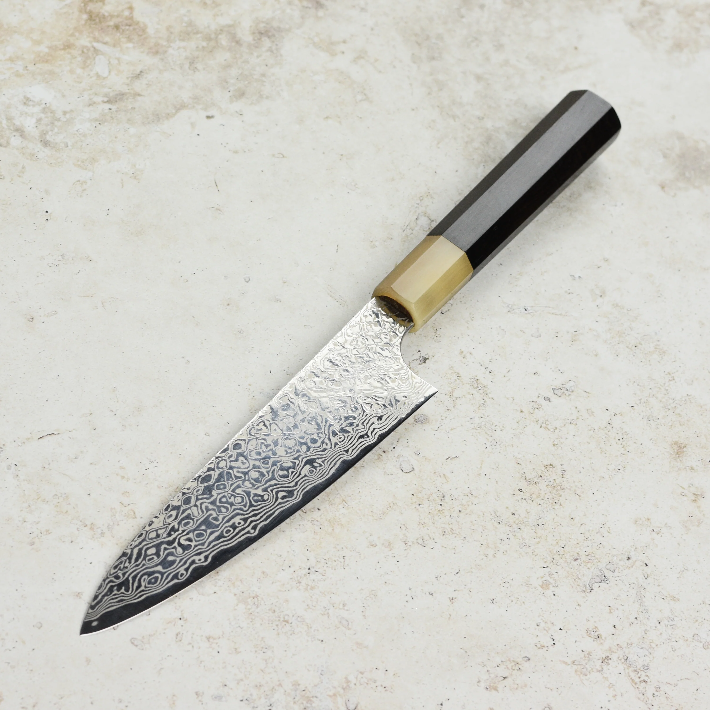 Hatsukokoro x Yauji Ginga34 Damascus 5.9" Petty - Image 5
