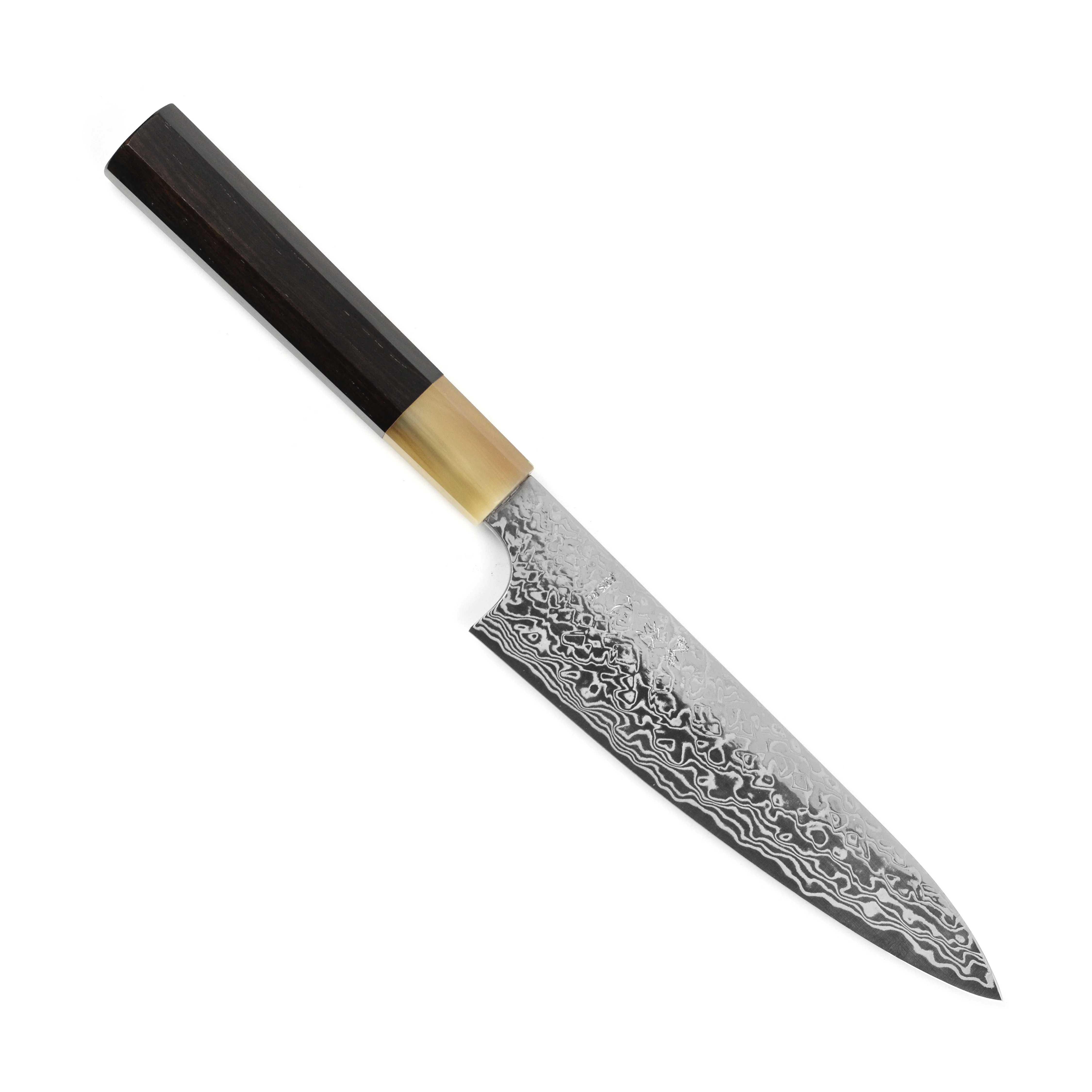 Hatsukokoro x Yauji Ginga34 Damascus 5.9" Petty - Image 7
