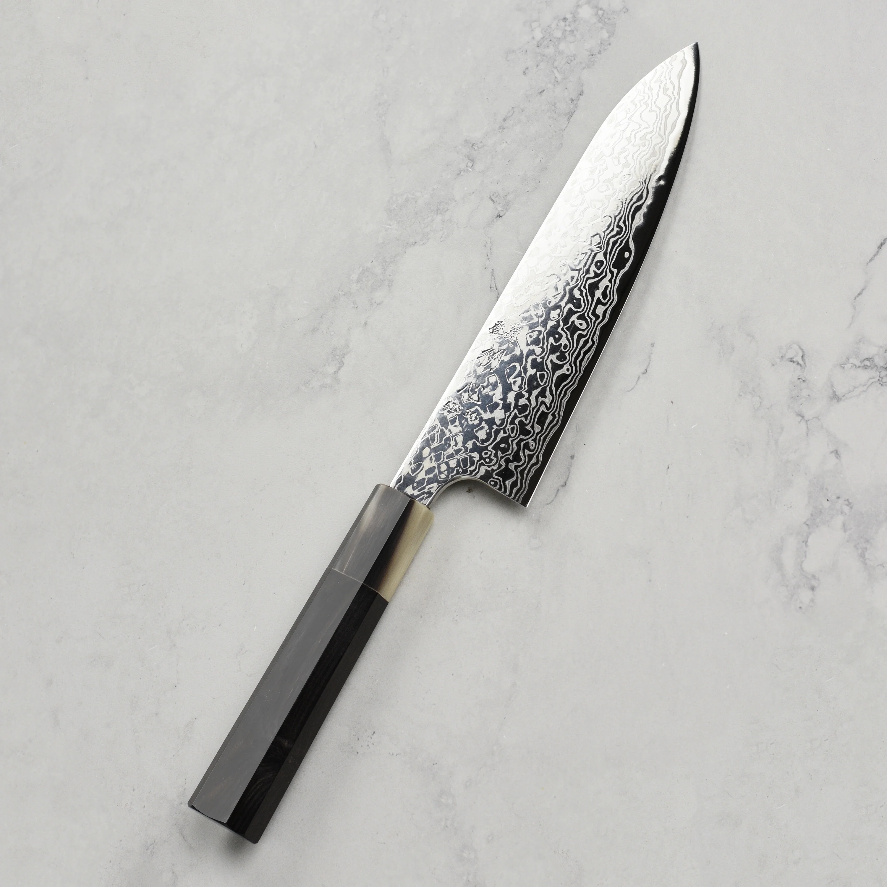 Hatsukokoro x Yauji Ginga34 Damascus 7" Santoku - Image 4