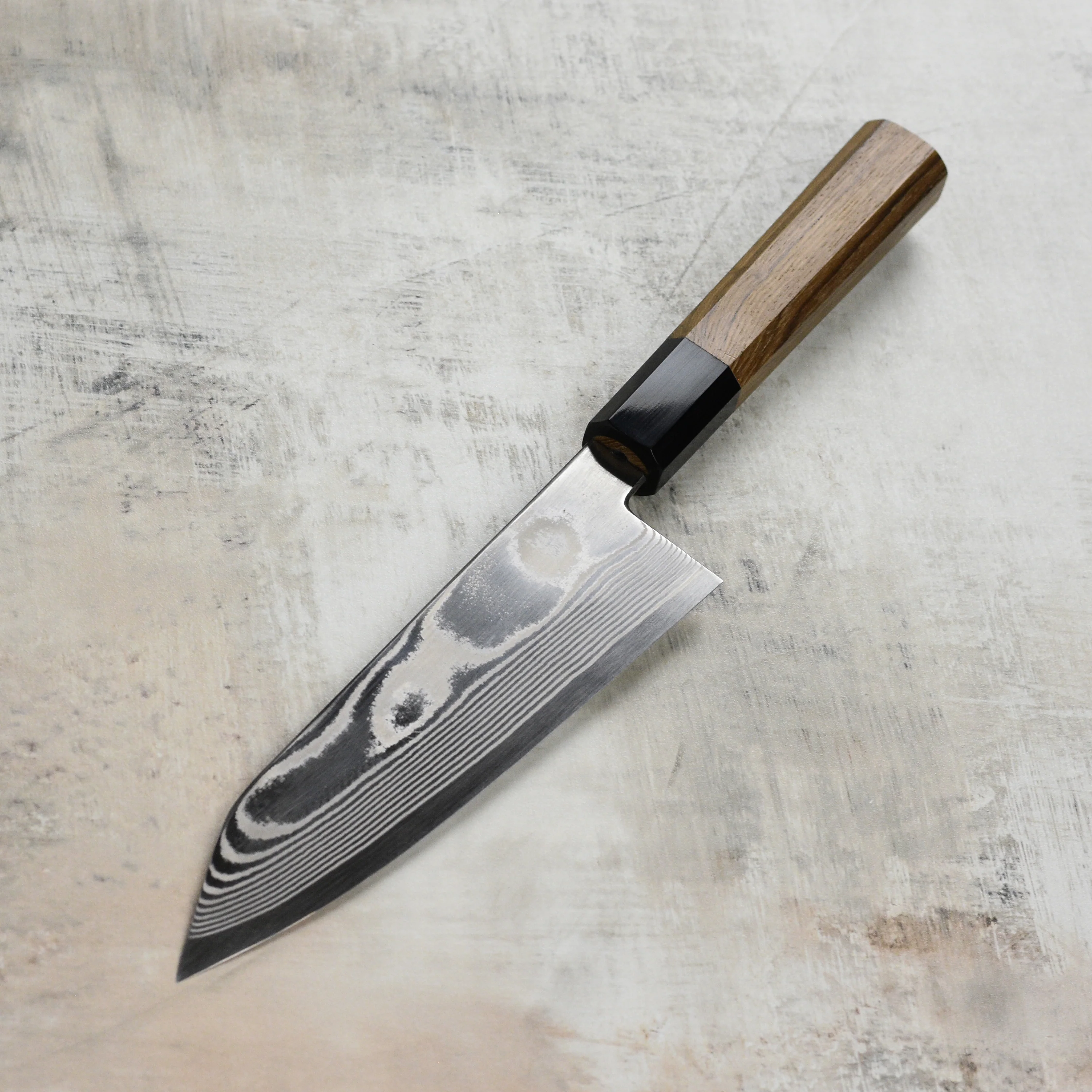 Hatsukokoro Ginsou Ginsan Damascus 7" Bunka - Image 6
