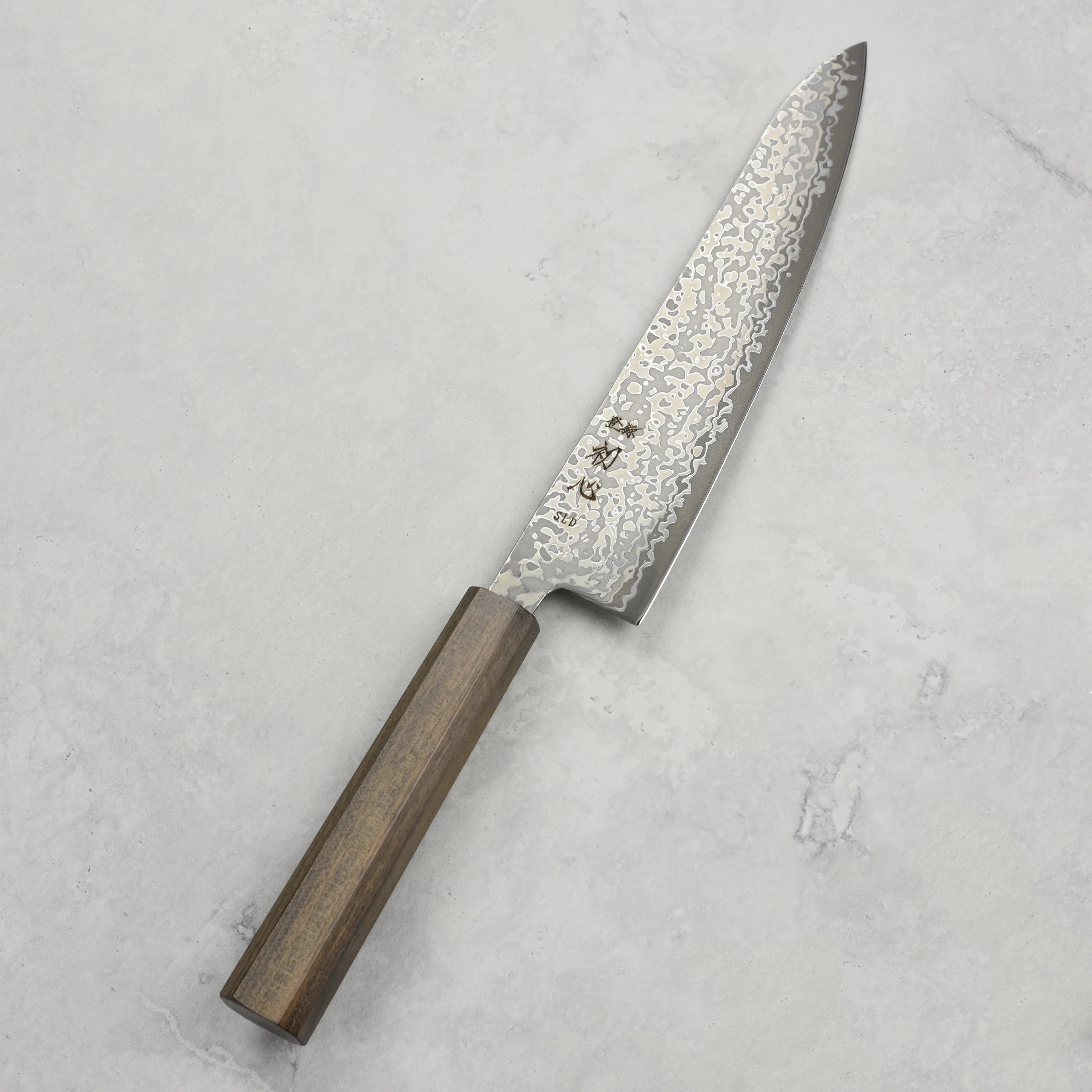 Hatsukokoro Hikari SLD Kurozome Damascus 8" Gyuto - Image 4