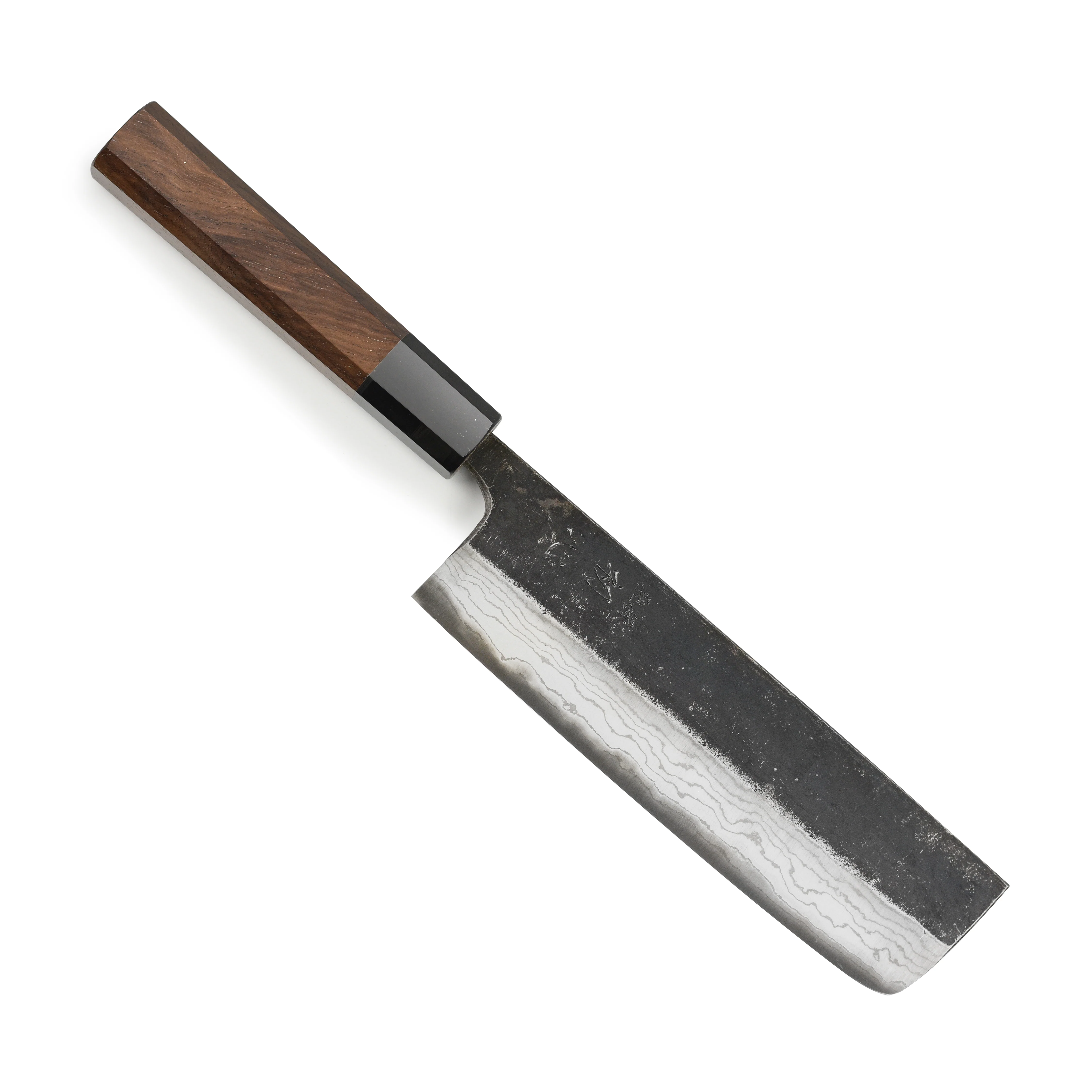 Hatsukokoro Kumokage Aogami #2 Kurouchi Damascus 6.5" Nakiri - Image 4