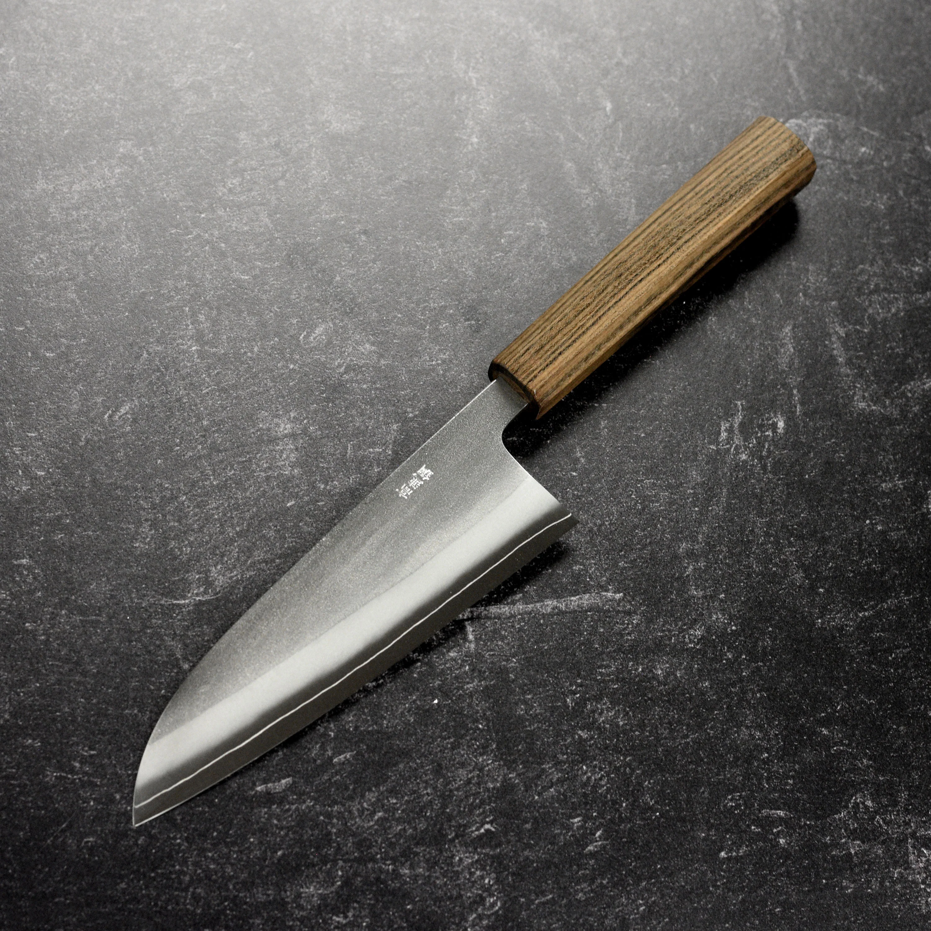 Yoshikane SKD Nashiji Stainless Clad 6.5" Santoku - Image 5
