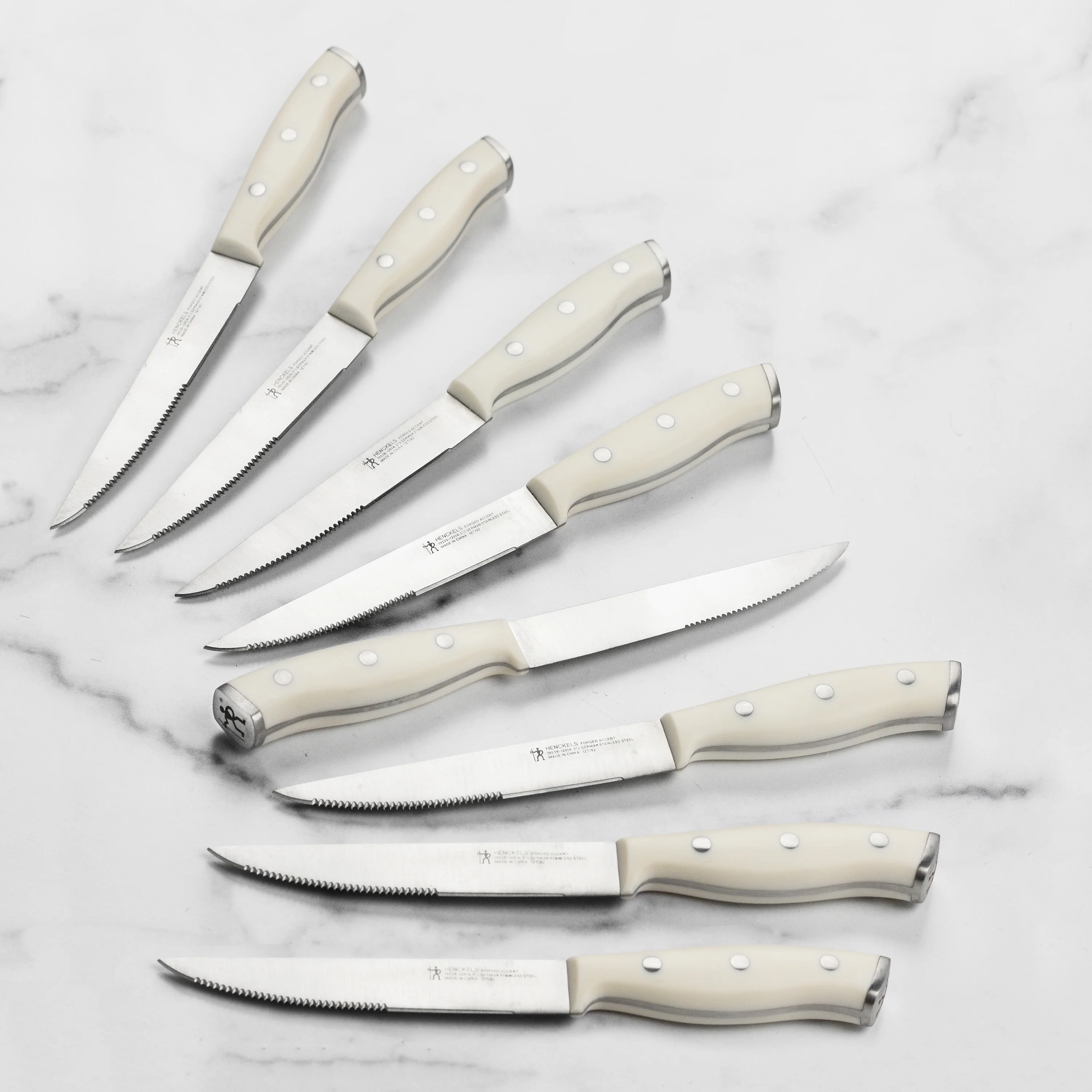 Henckels Forged Accent 20 Piece Self-Sharpening Knife Block Set, Off-White Handles - Image 11