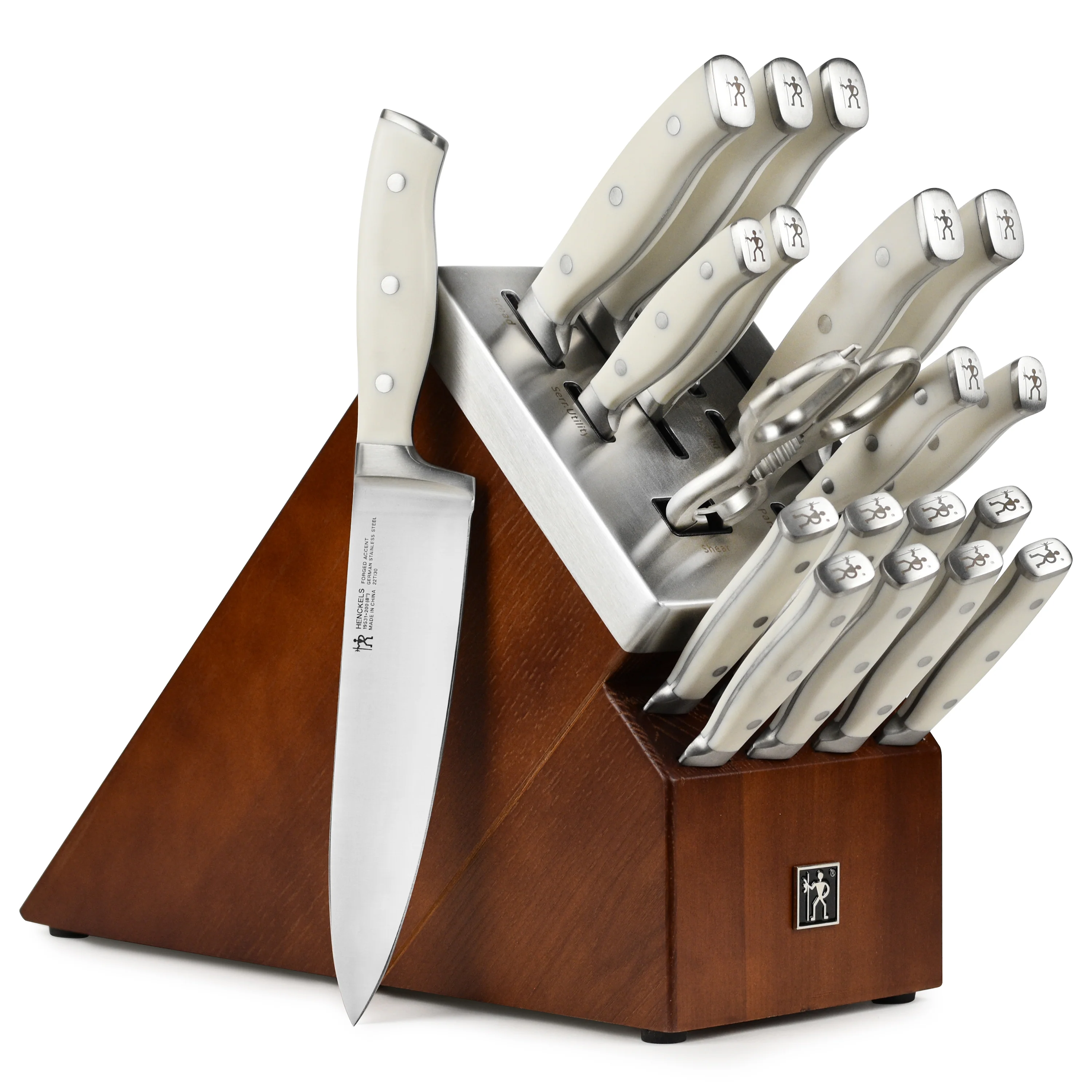 Henckels Forged Accent 20 Piece Self-Sharpening Knife Block Set, Off-White Handles - Image 13