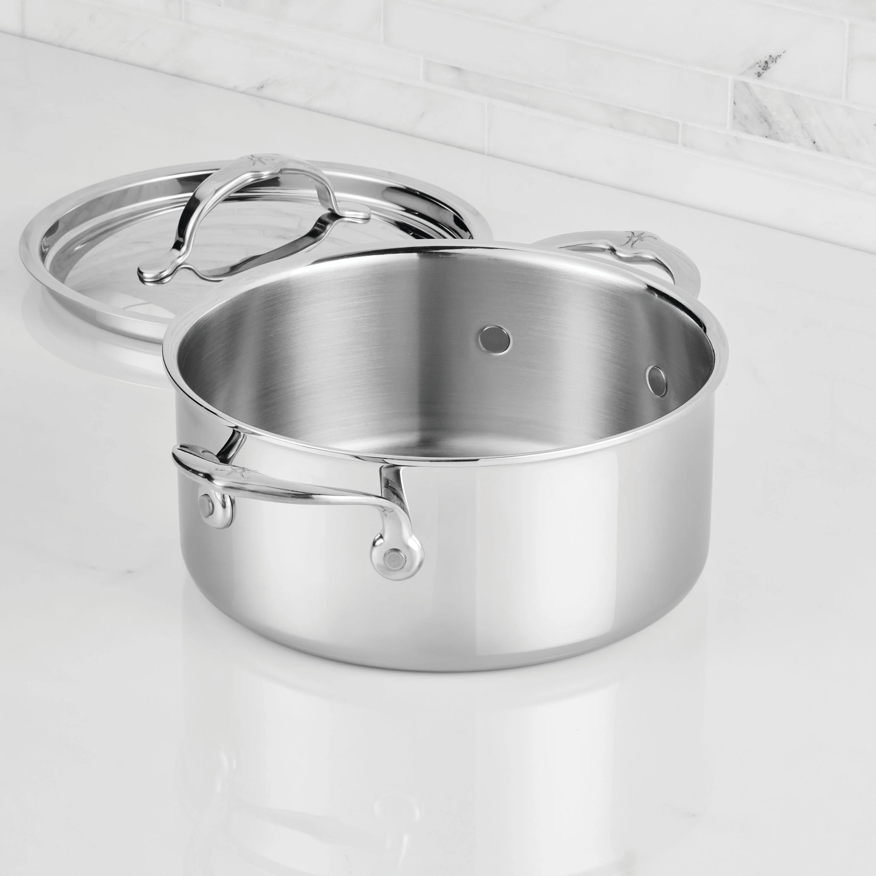 Hestan ProBond Luxe 3-quart Stainless Steel Soup Pot & Steamer Set - Image 7
