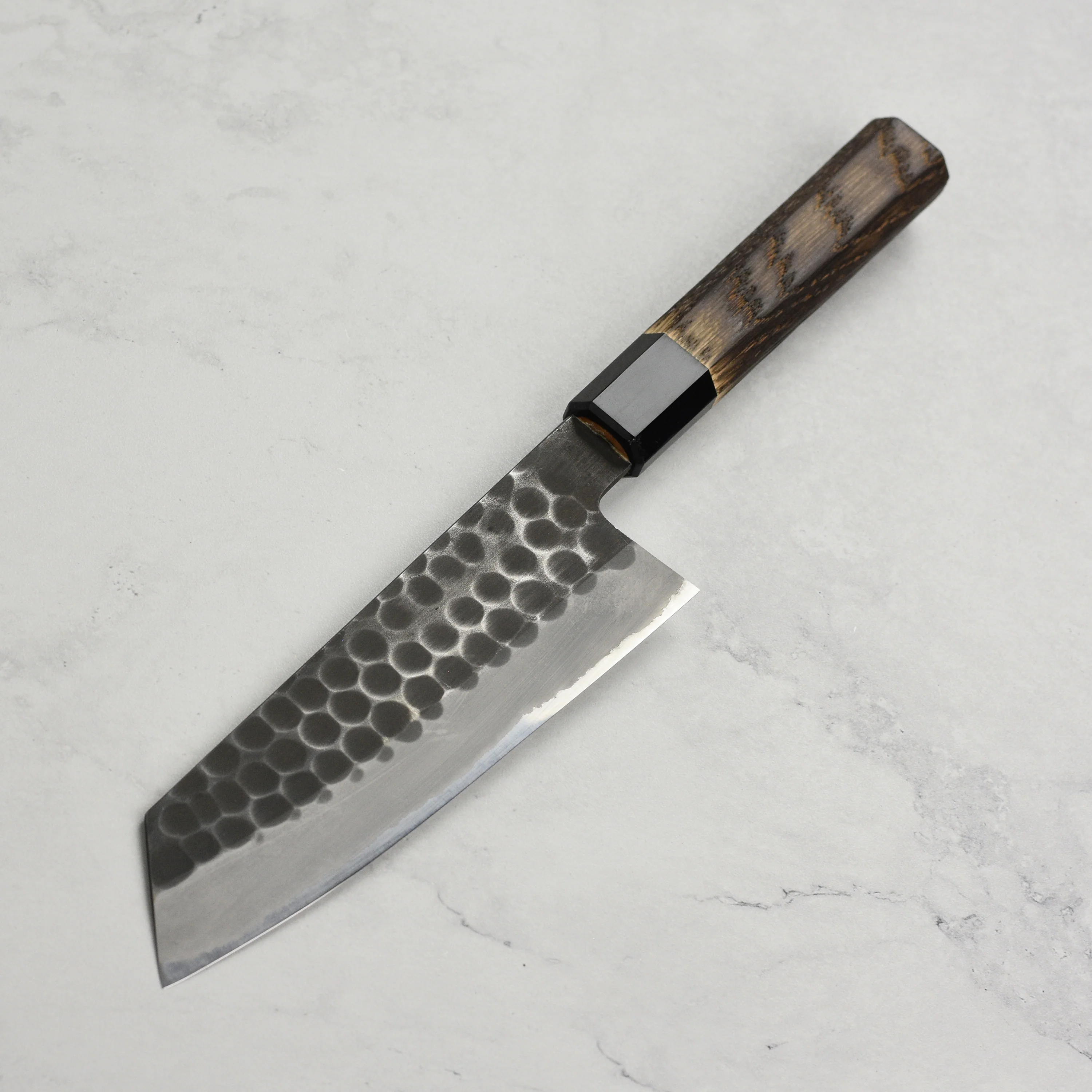 Hinoura Shirogami #2 Kurouchi Tsuchime 6.5" Bunka - Image 6