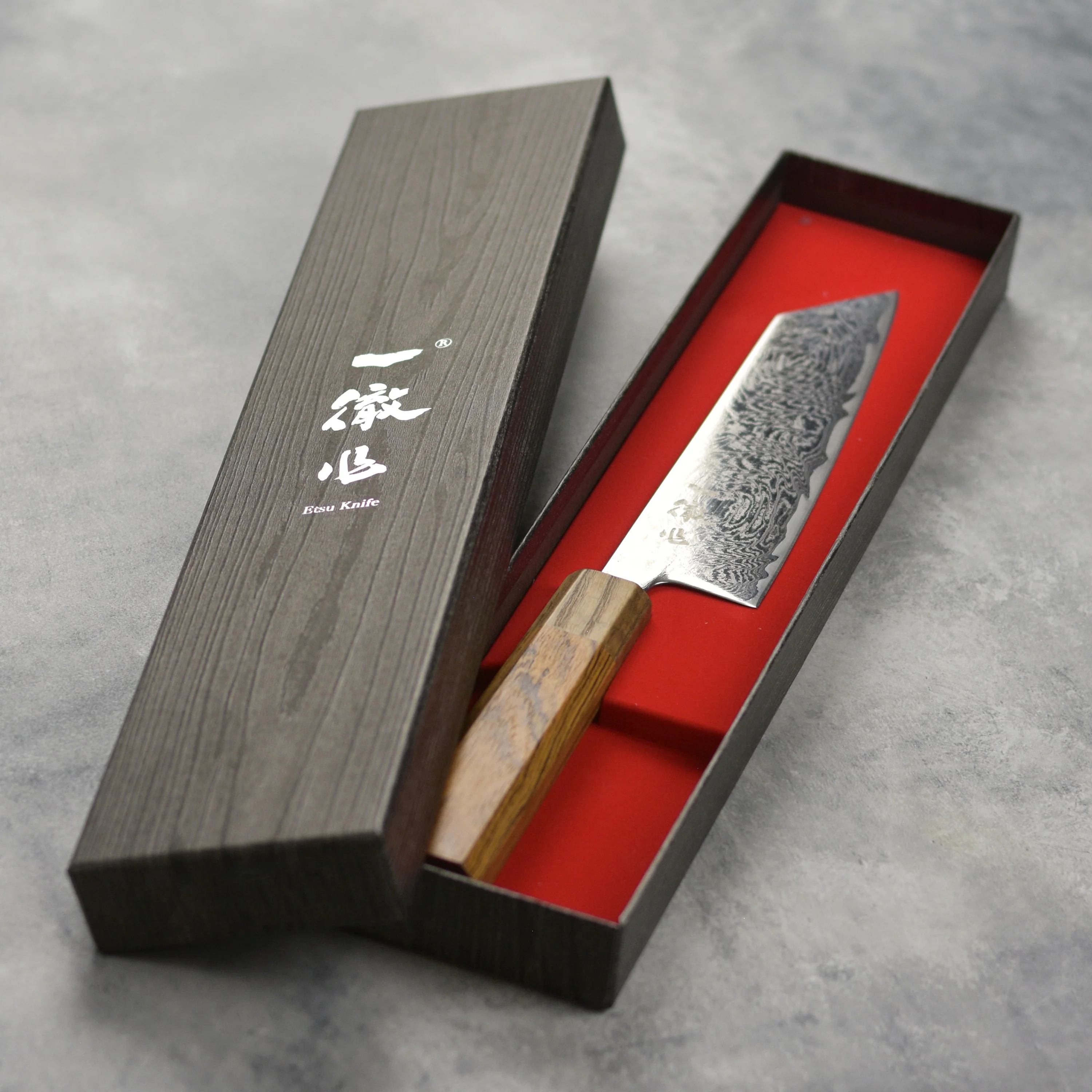 Ittetsu AUS10 Spiral Damascus 6.5" Bunka - Image 4