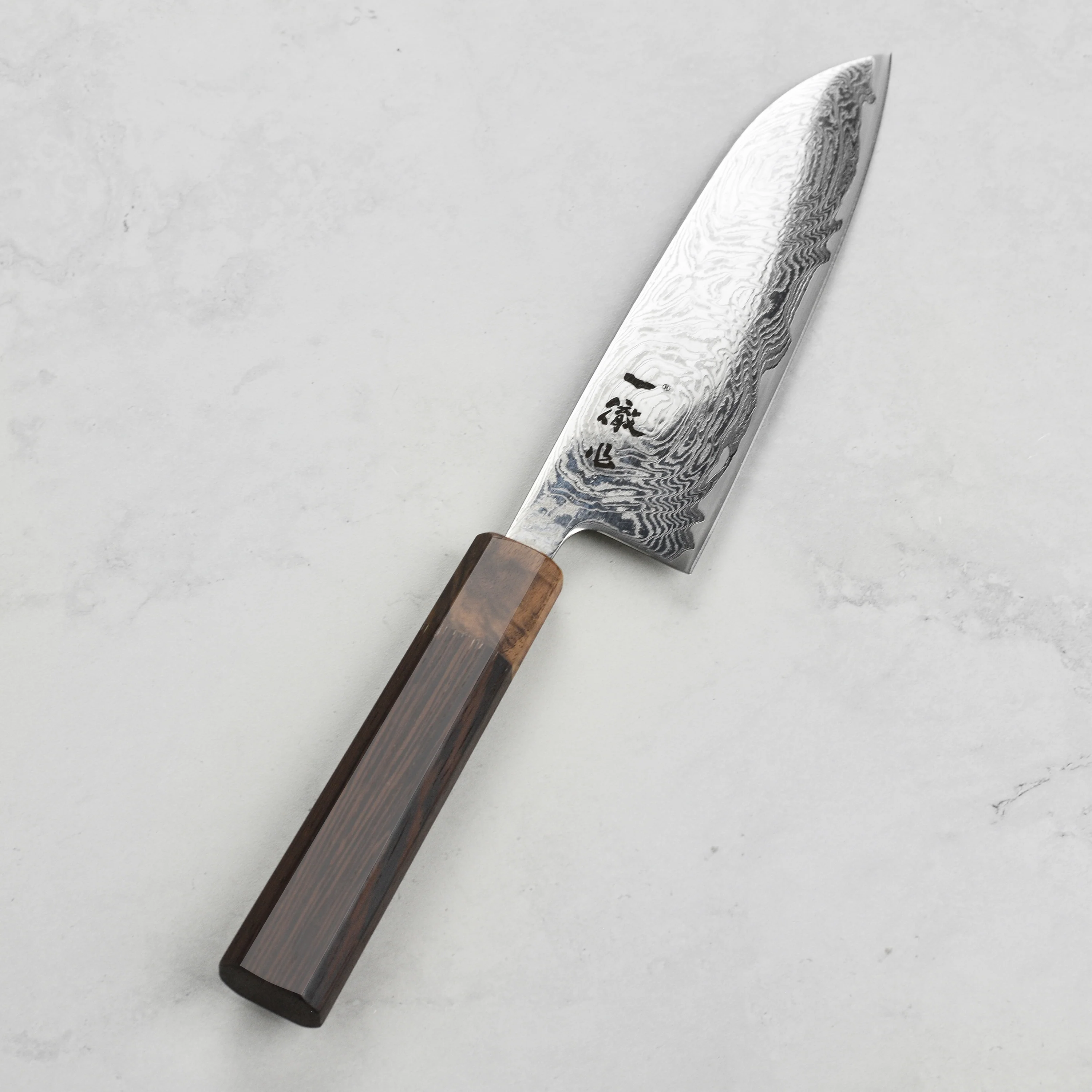Ittetsu AUS10 Spiral Damascus 6.5" Santoku - Image 4
