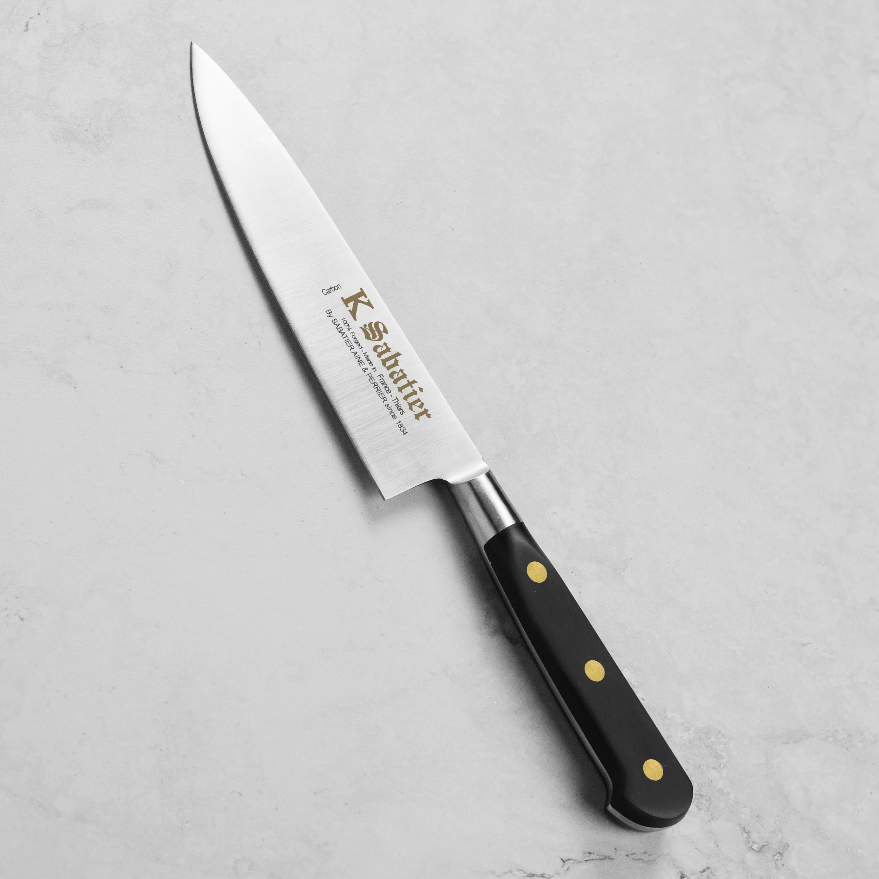 K Sabatier Au Carbone Bolsterless 5.75" Chef's Knife - Image 7