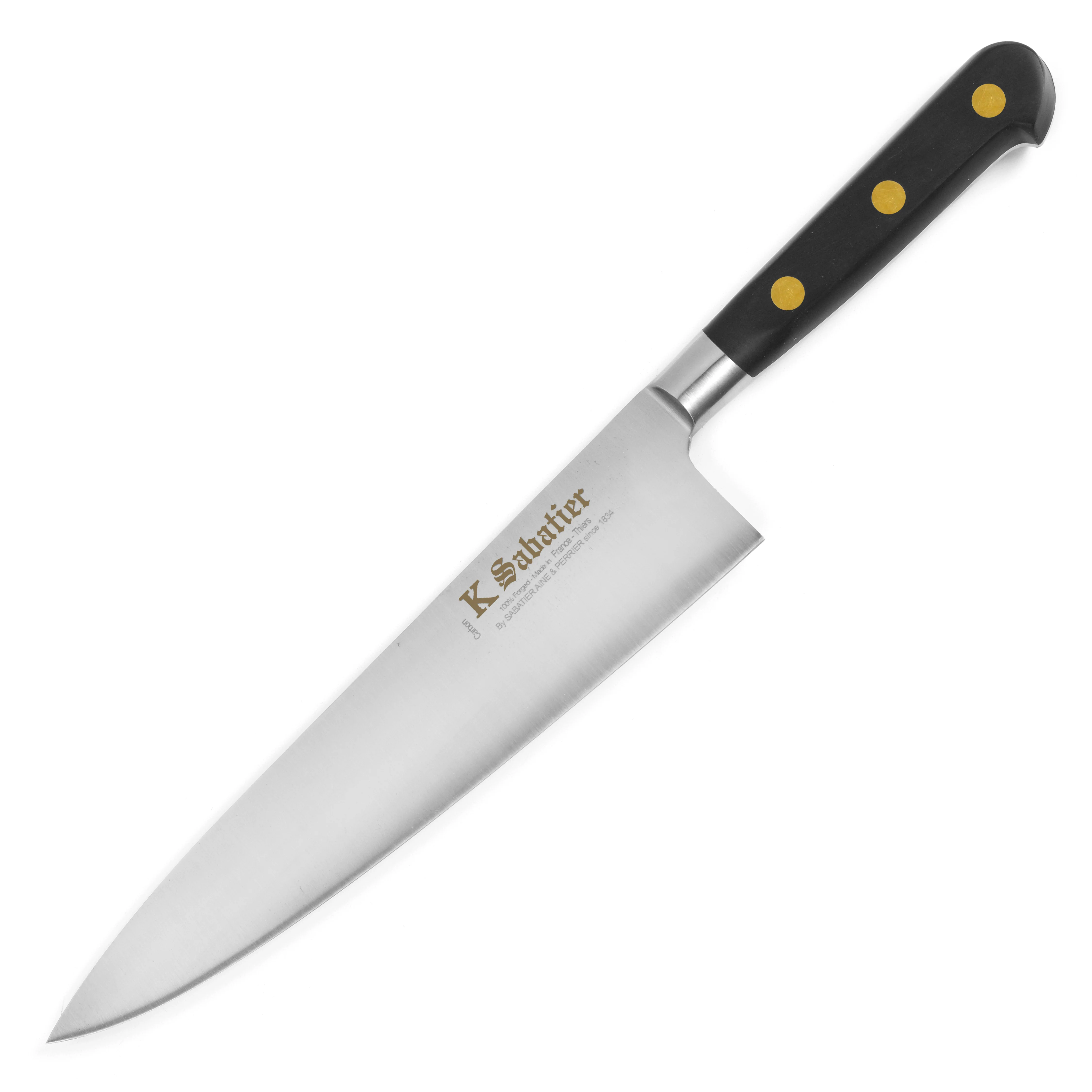 K Sabatier Au Carbone Bolsterless 8.75" Chef's Knife - Image 4