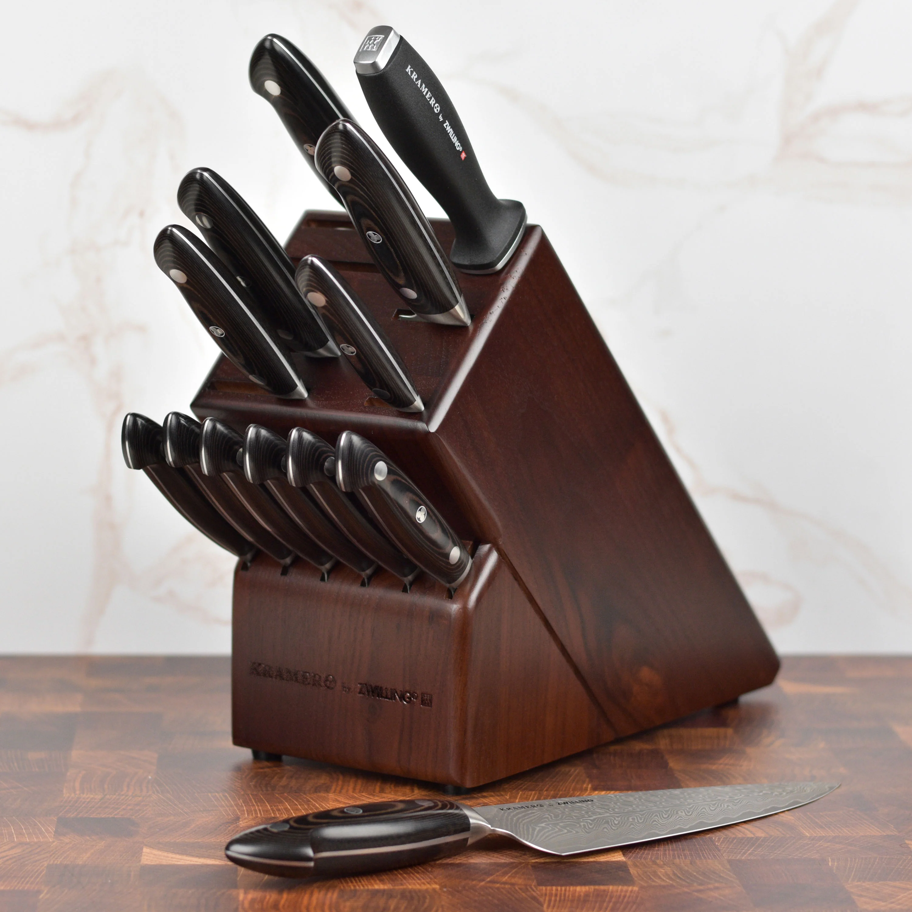 Kramer Stainless Damascus 14 Piece Knife Block Set - Image 3