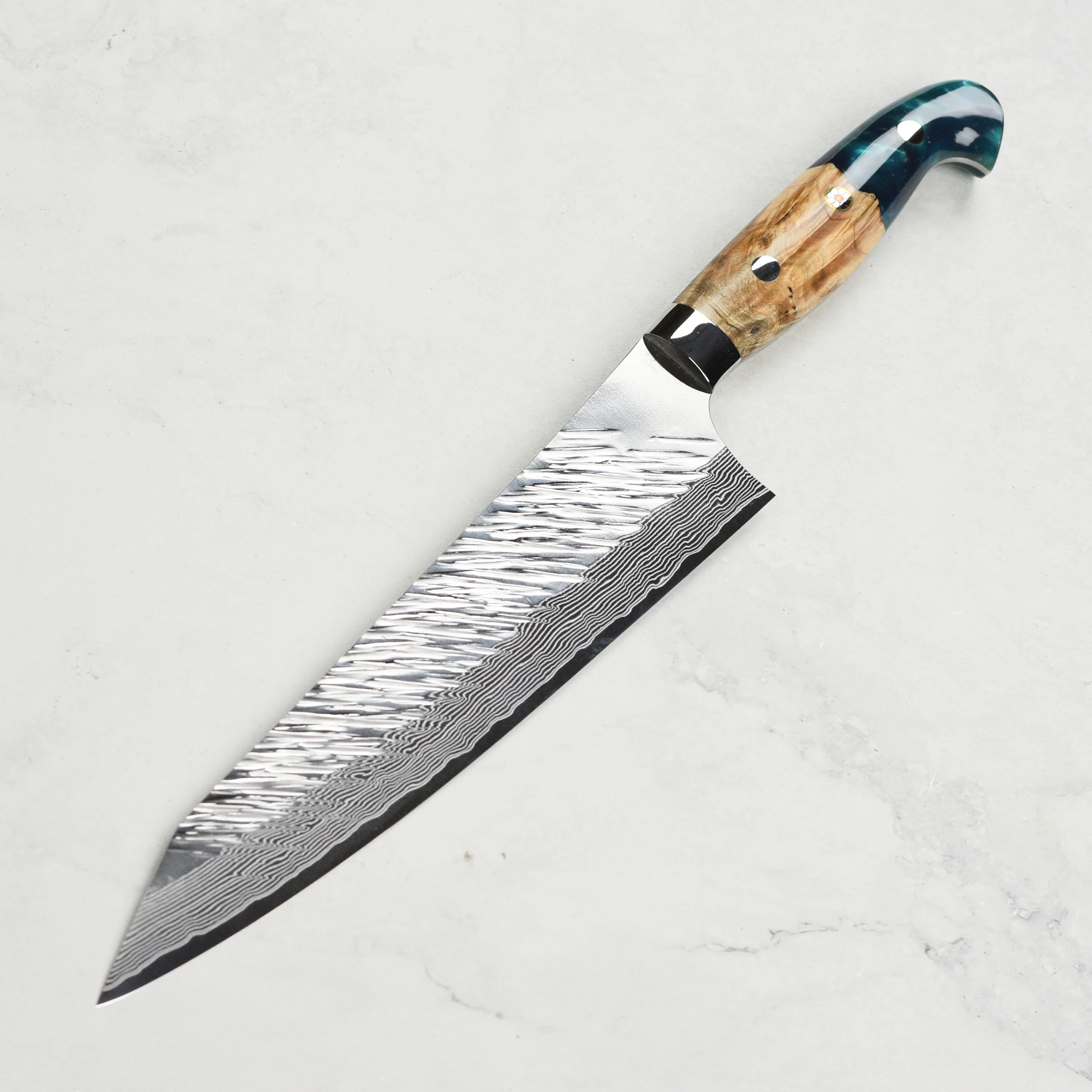 Kurosaki Fujin Forged SG2 Damascus 8.25" Gyuto with Saya - Image 6