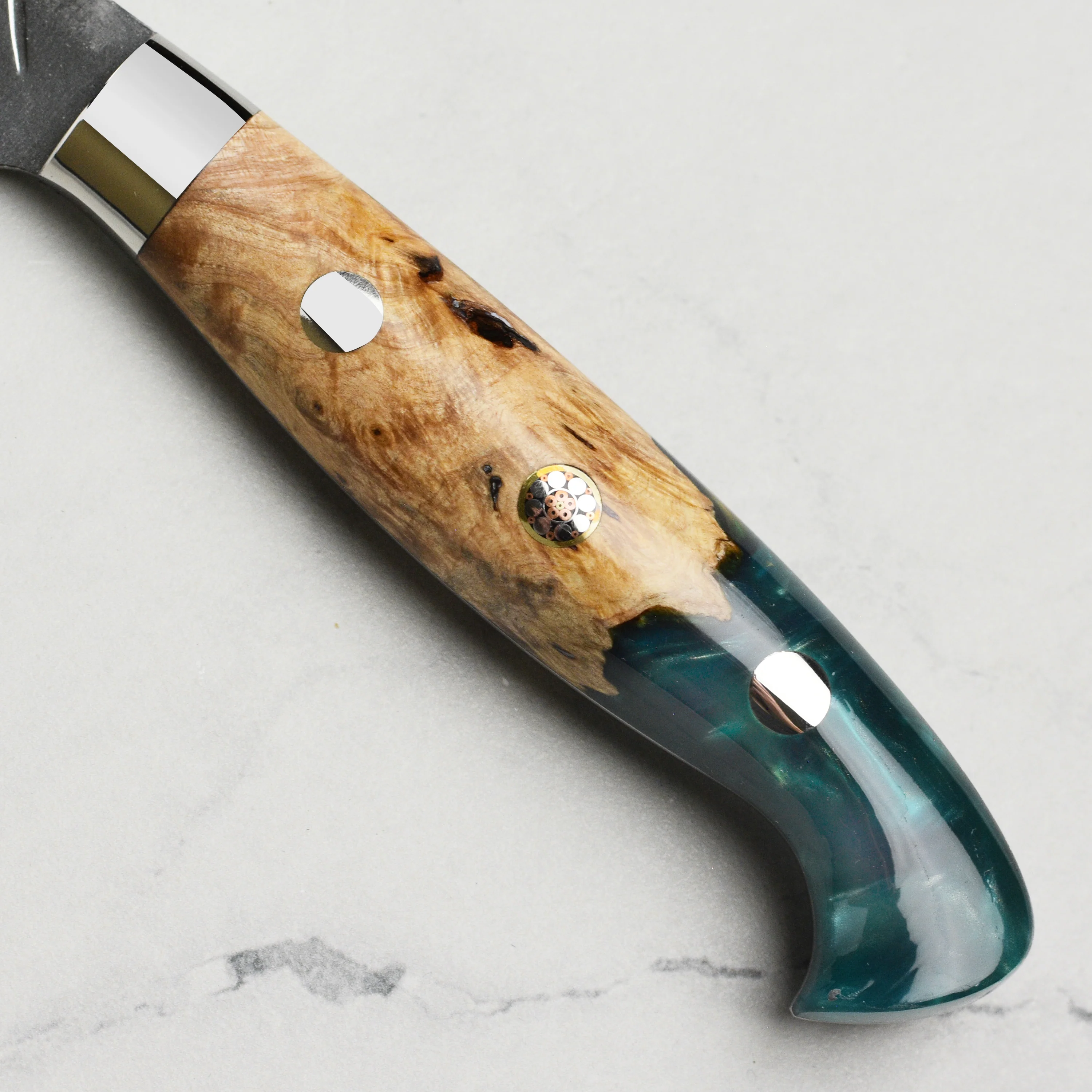 Kurosaki Fujin Forged SG2 Damascus 5.1" Petty with Saya - Image 8