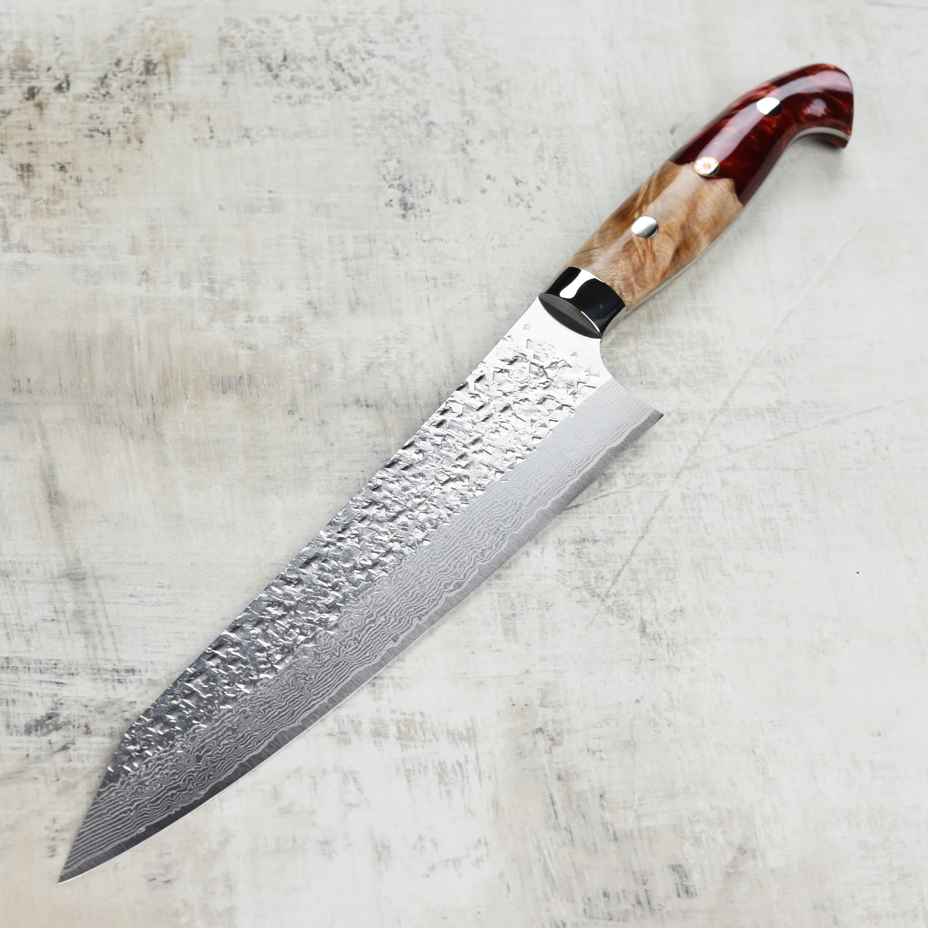 Kurosaki Shizuku Forged SG2 Damascus 8.25" Gyuto with Saya - Image 6