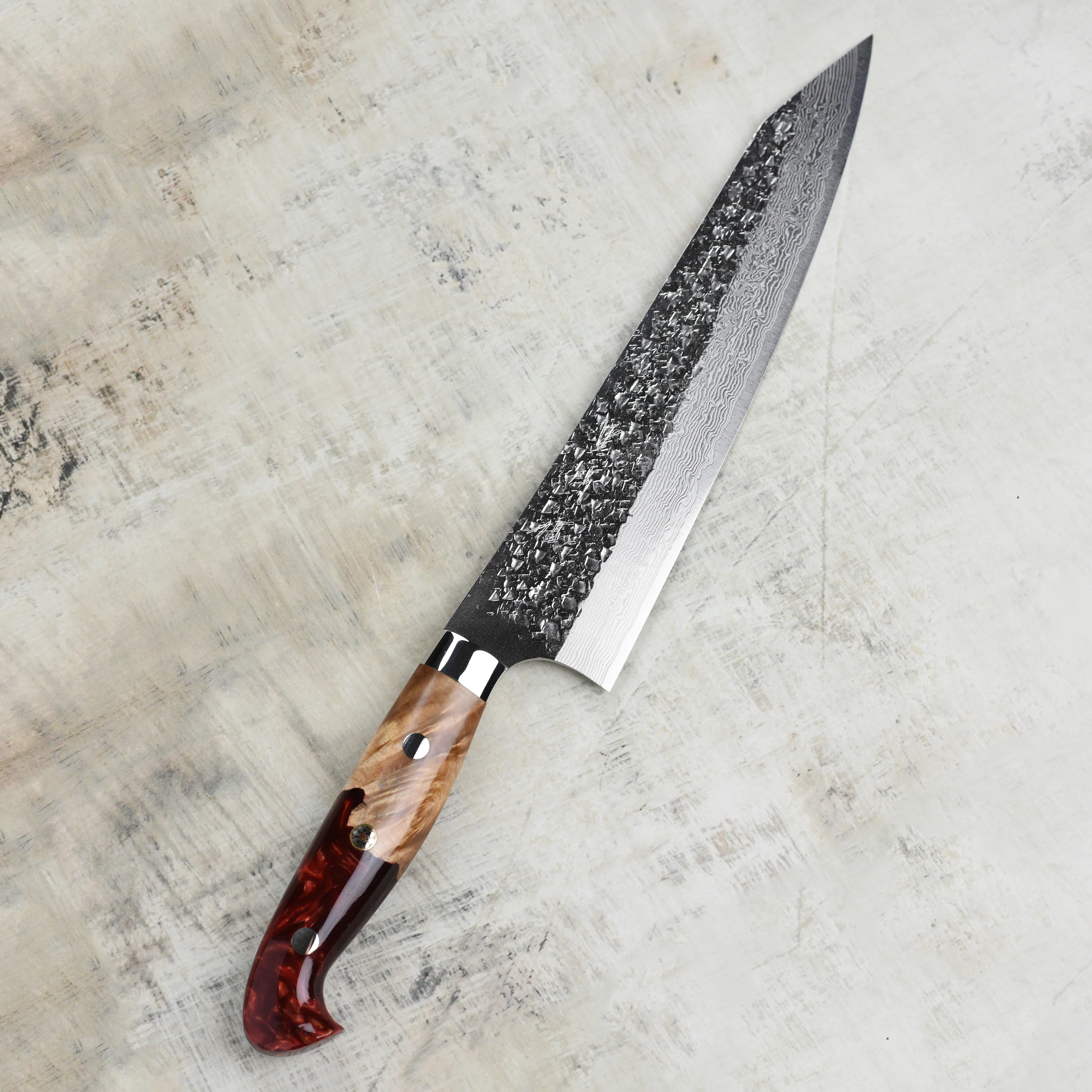 Kurosaki Shizuku Forged SG2 Damascus 8.25" Gyuto with Saya - Image 8