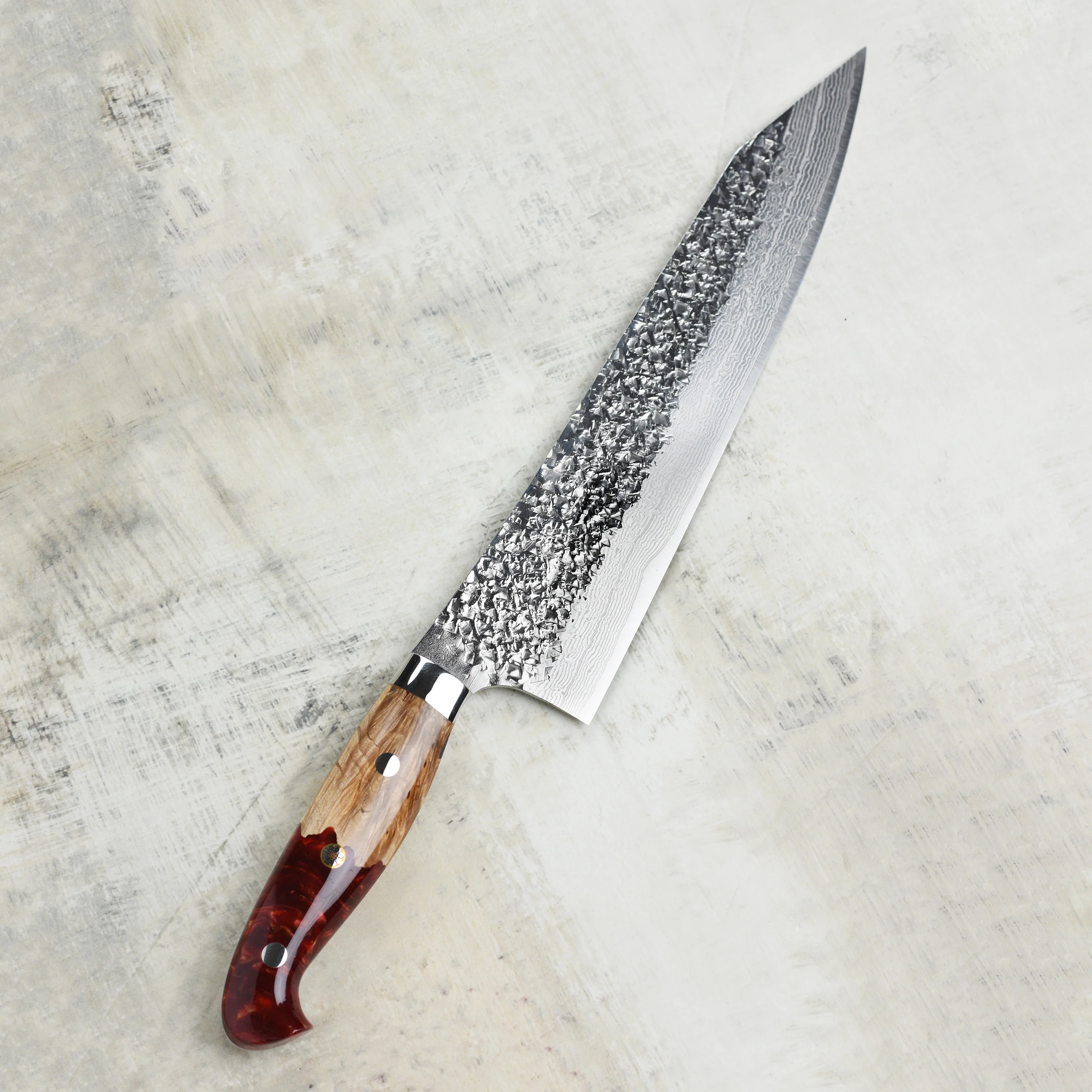 Kurosaki Shizuku Forged SG2 Damascus 9.4" Gyuto with Saya - Image 8