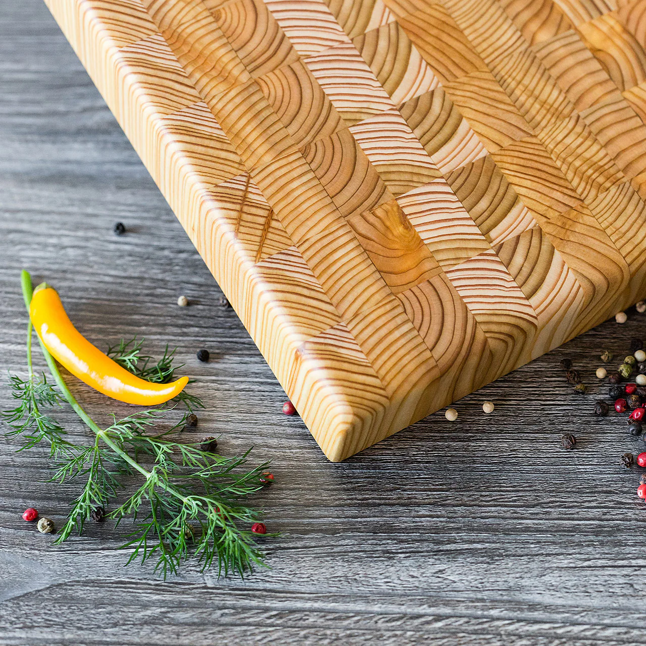 Larch Wood Small End Grain Cutting Board - Image 5