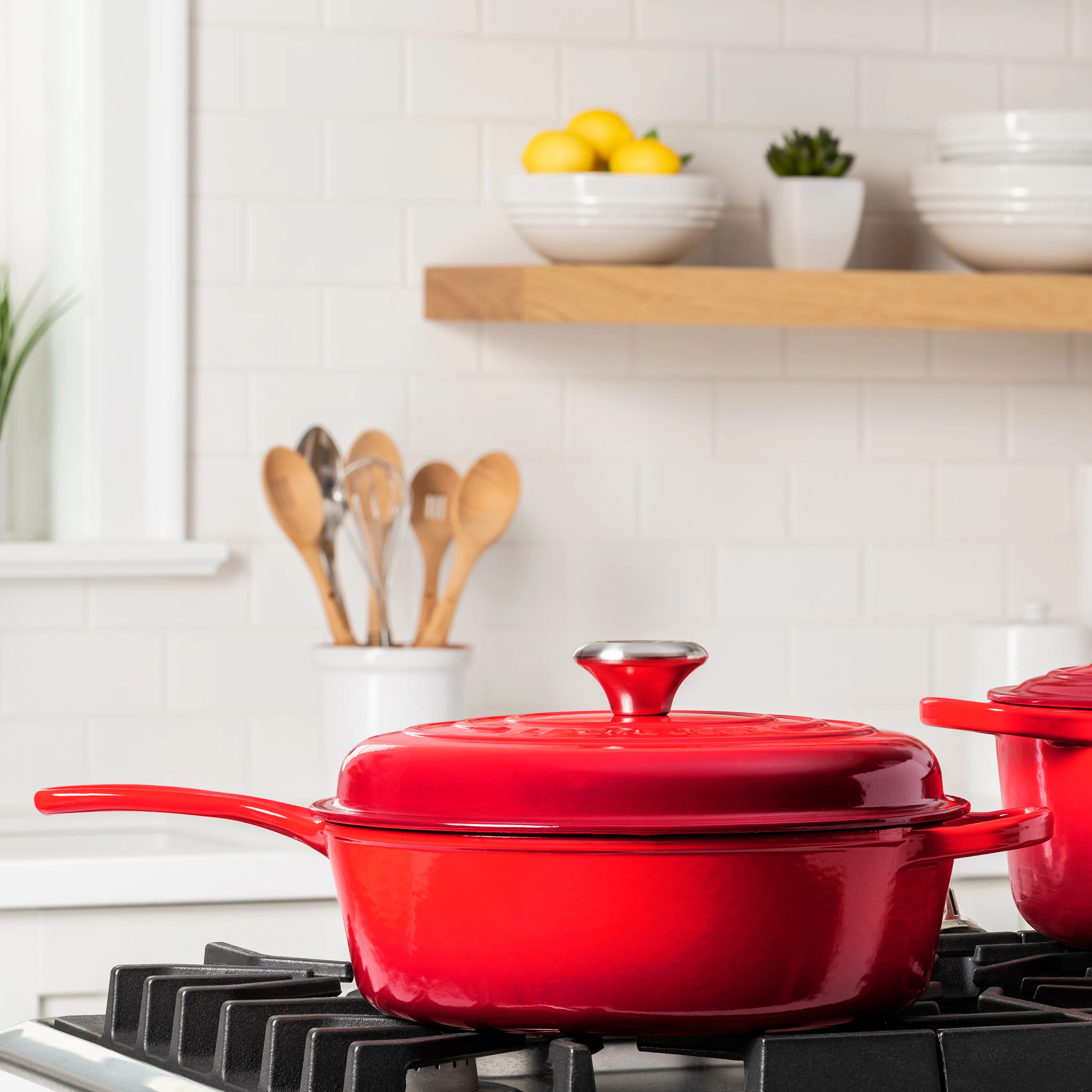 Le Creuset Signature Cast Iron 3.75-quart Cerise Cassadou - Image 2