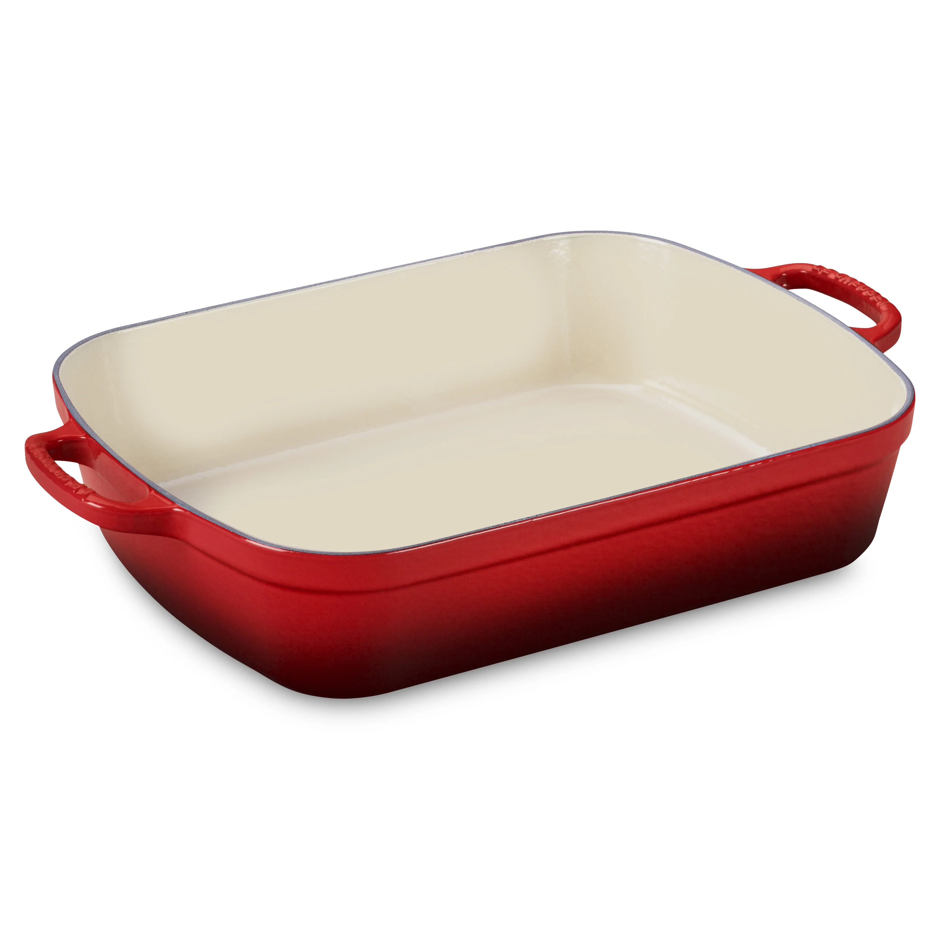 Le Creuset Signature Cast Iron Cerise Roasting Pan, 12.75x9.75" - Image 7