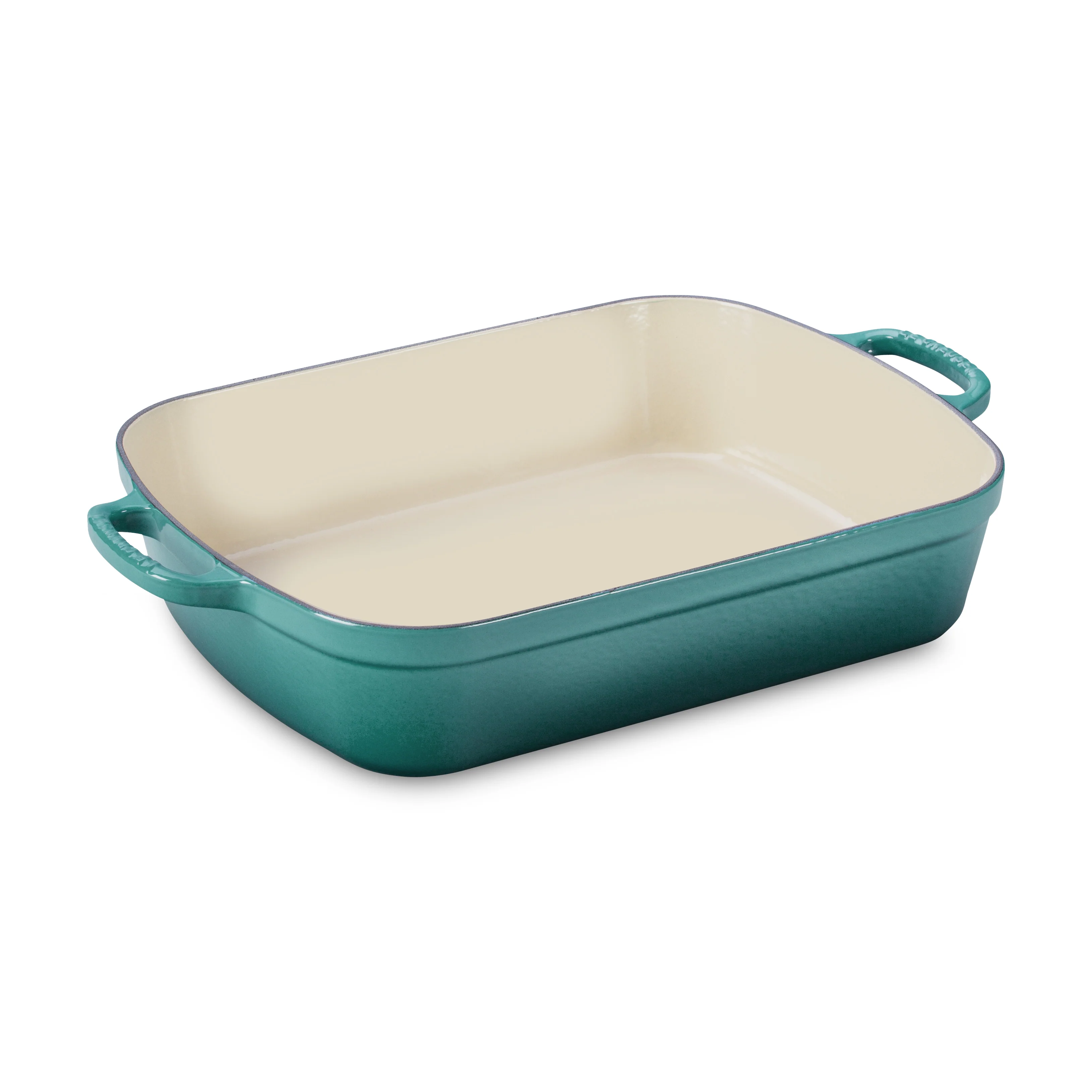 Le Creuset Signature Cast Iron Bleu Riviera Roasting Pan, 12.75x9.75" - Image 7